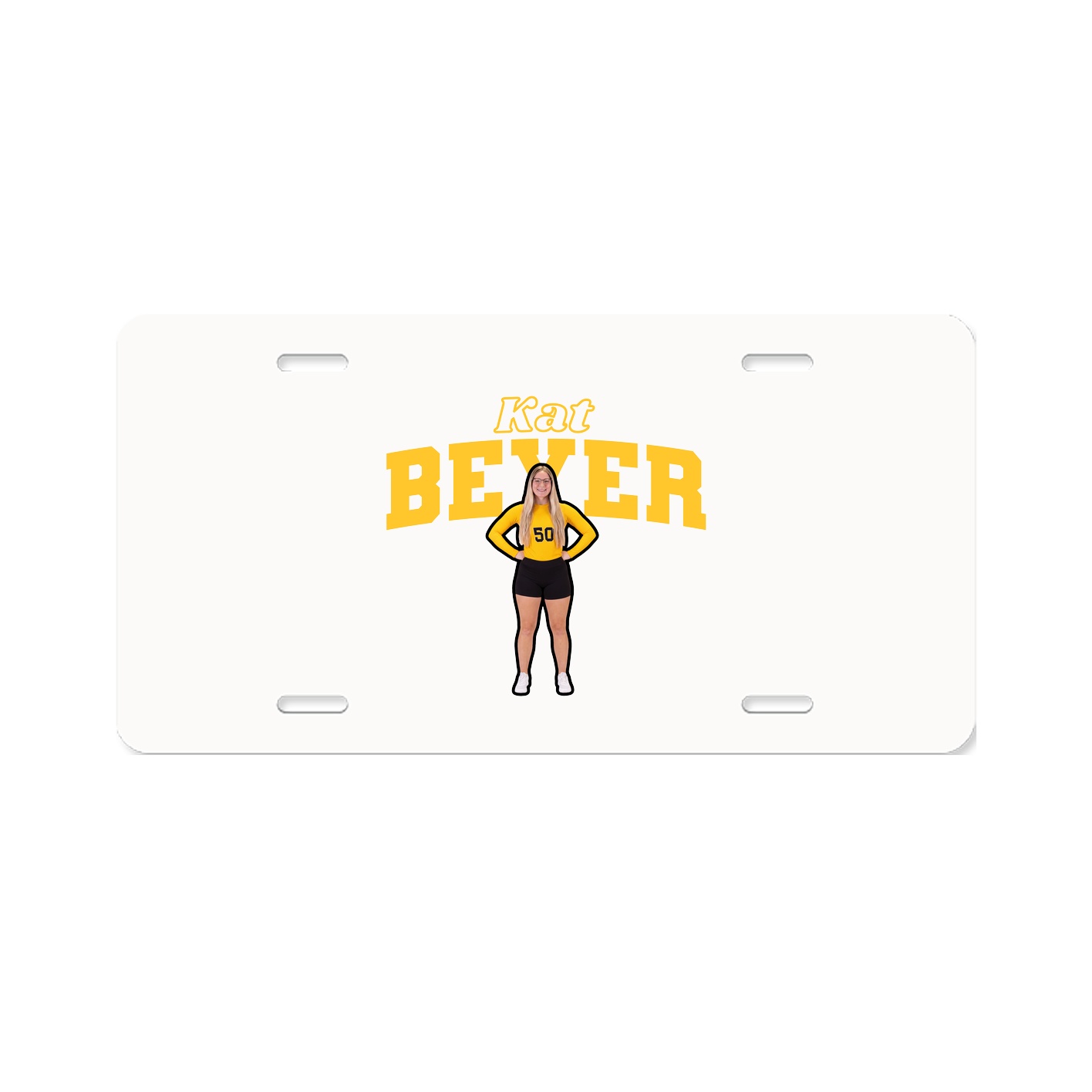 License Plate — Name Arch in Classic
