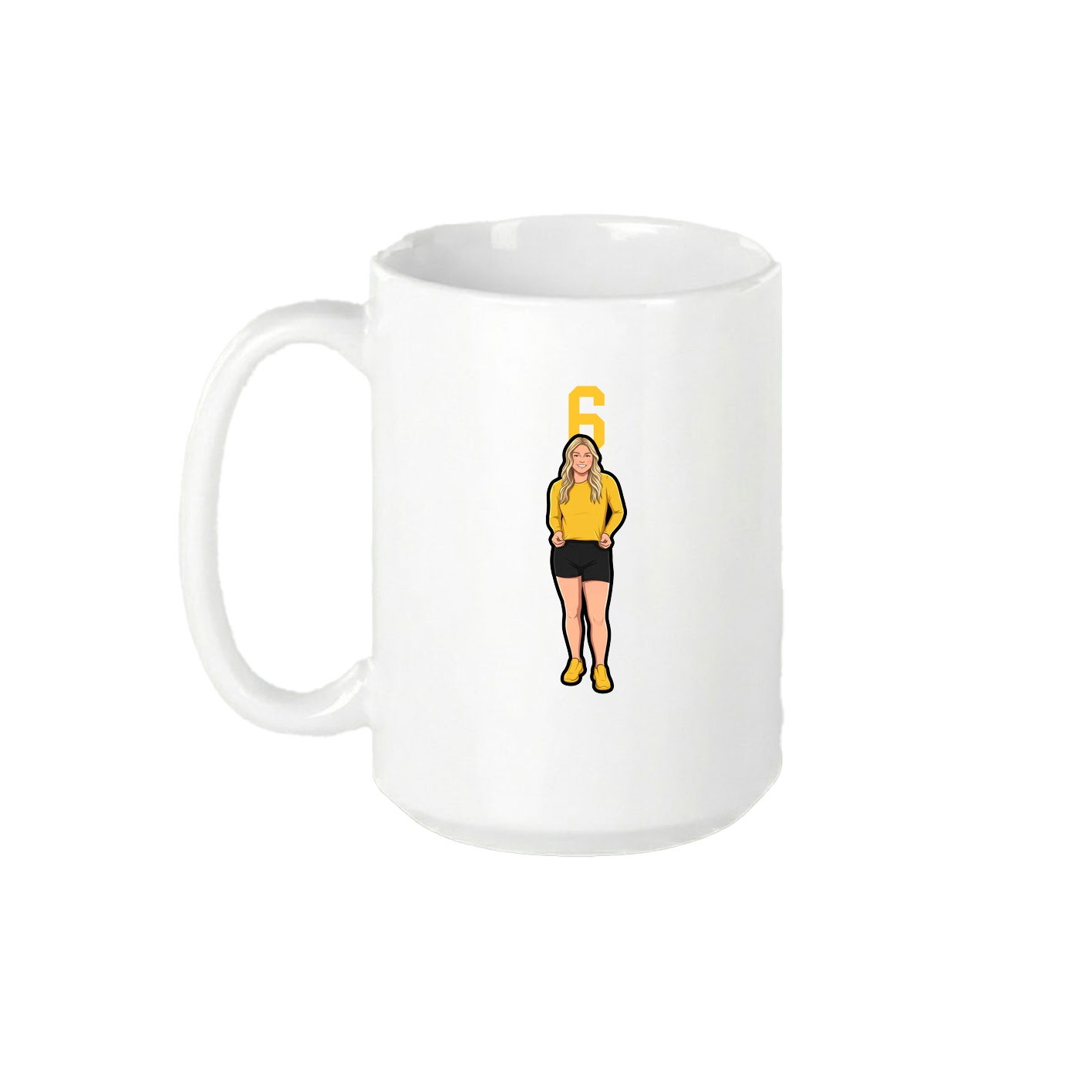 15oz Coffee Mug — Number Top in White