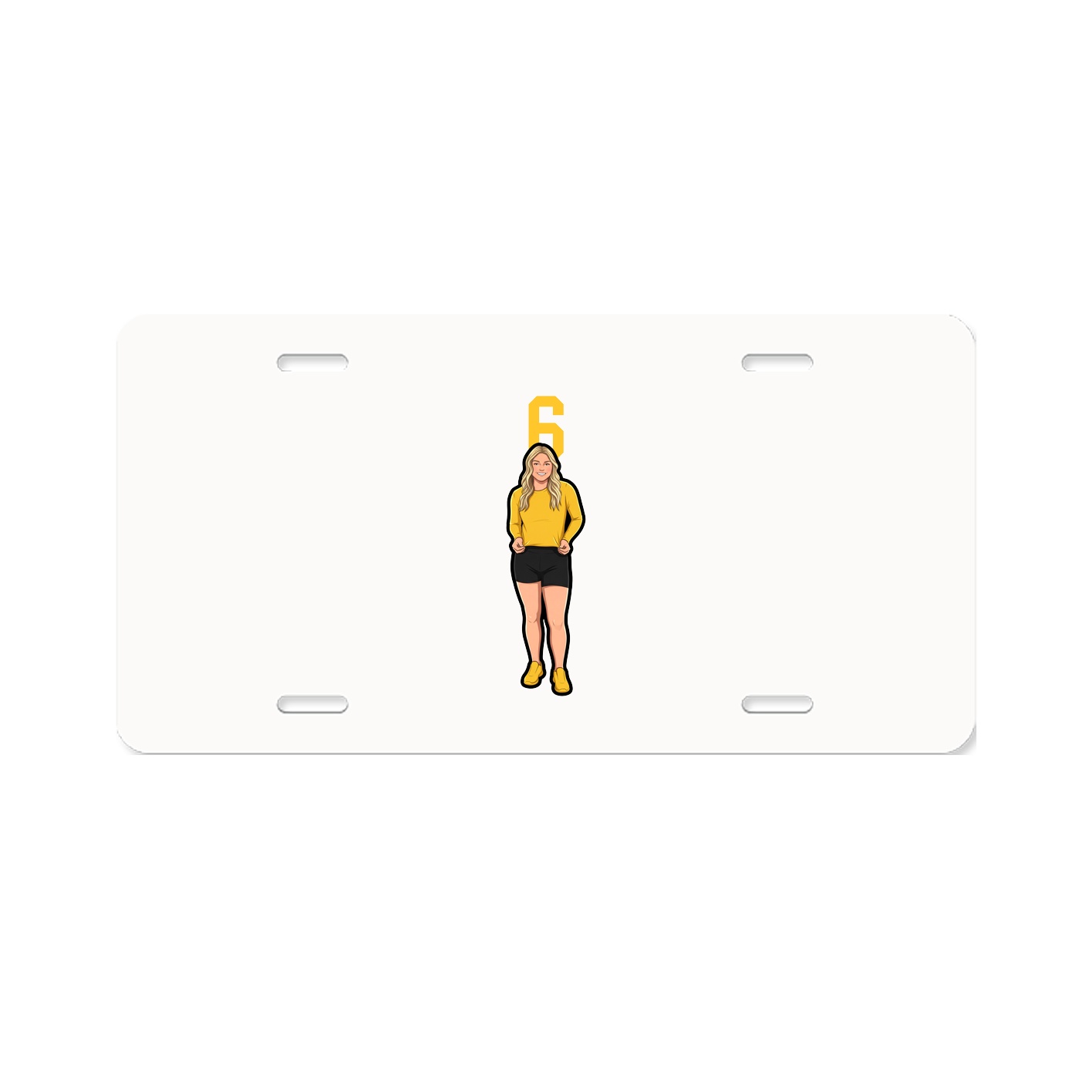 License Plate — Number Top in Classic