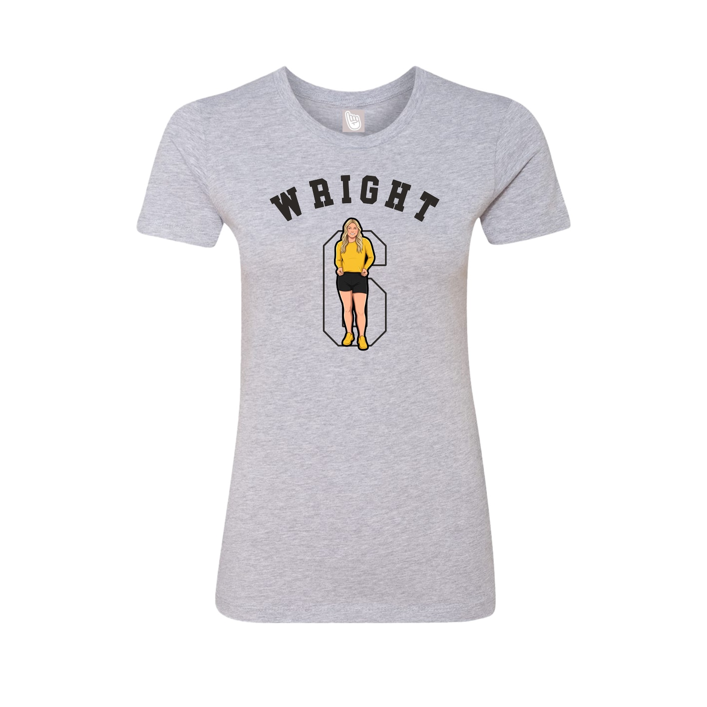Fitted Women's Tee — Shirsey Arch in Grey