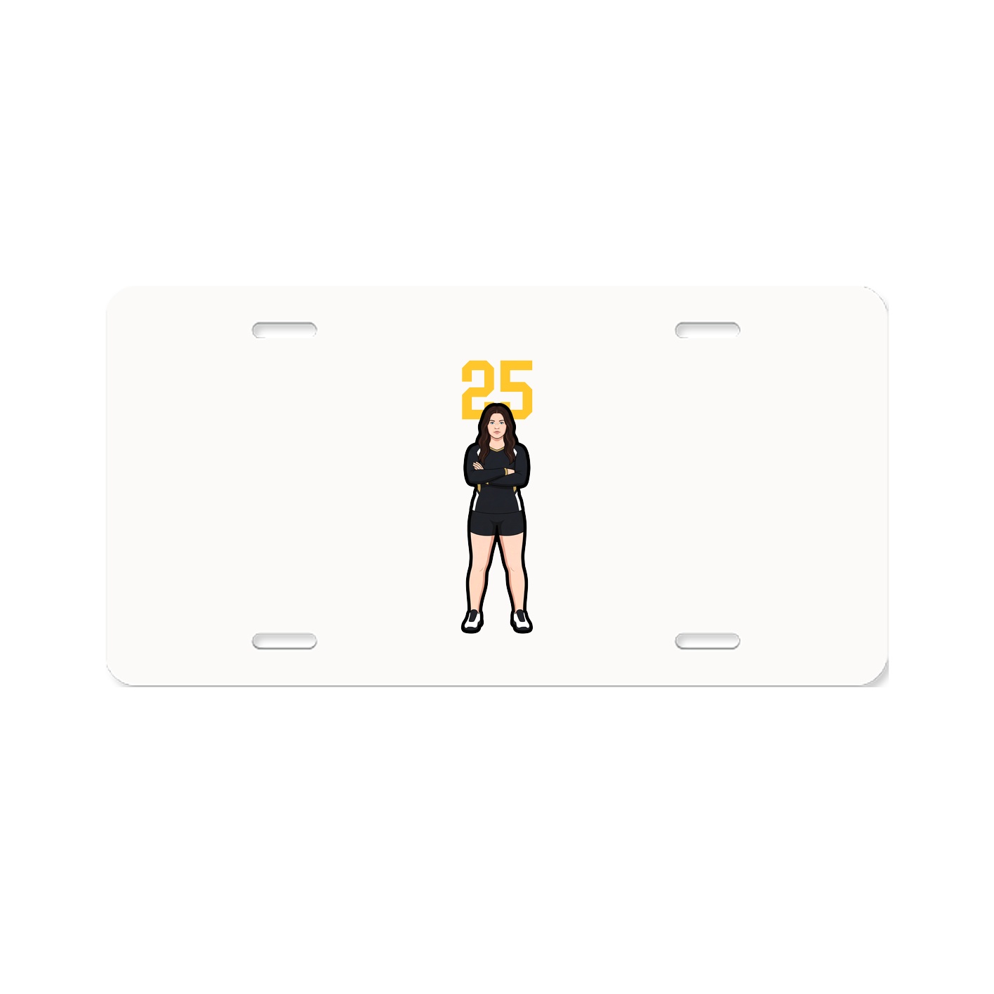 License Plate — Number Top in Classic