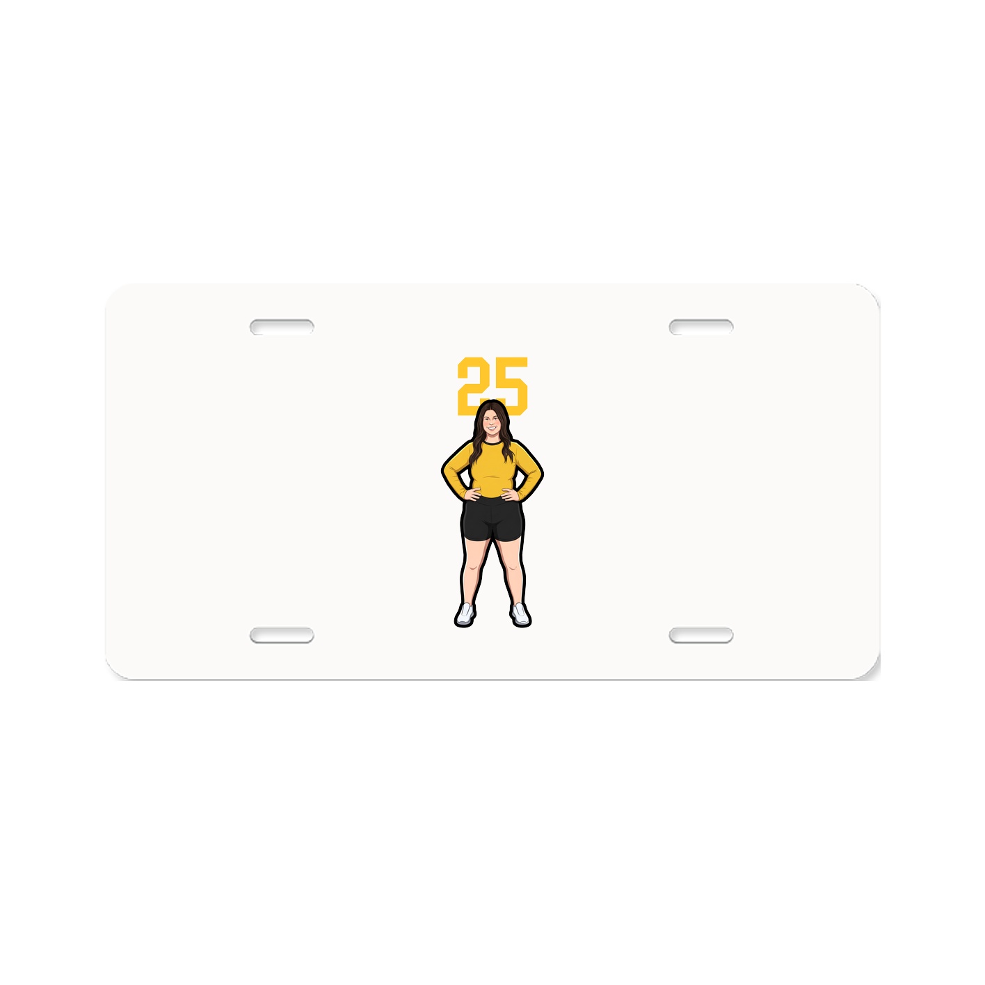 License Plate — Number Top in Classic