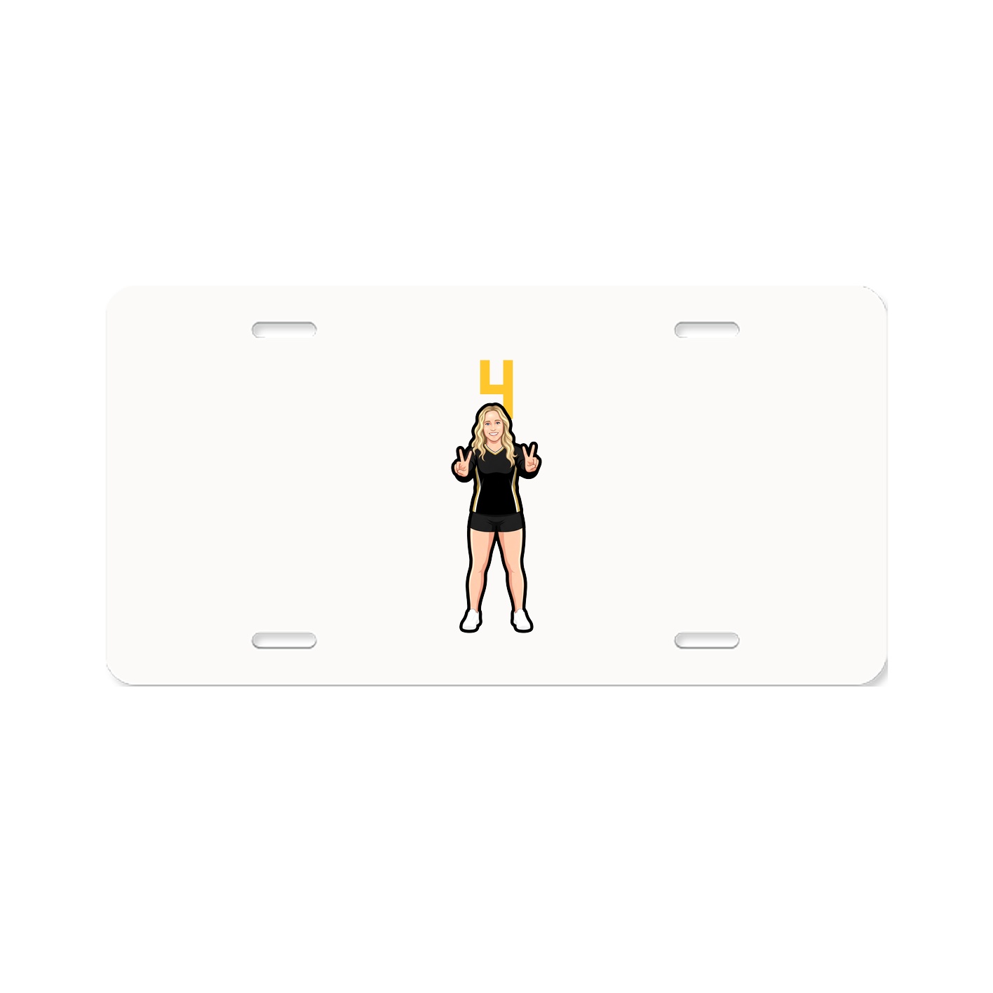 License Plate — Number Top in Classic