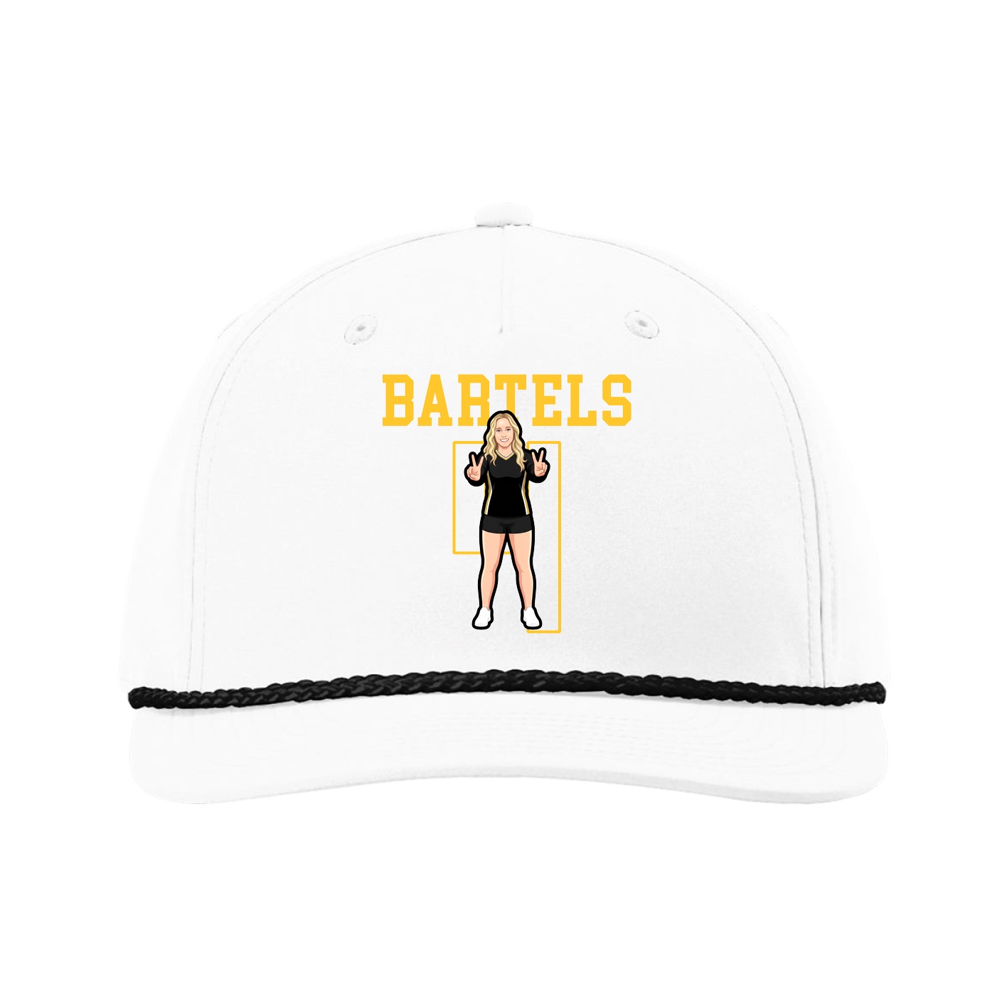 Five-Panel Classic Rope Cap — Shirsey in White