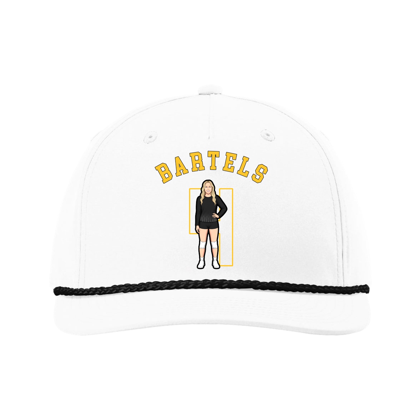 Five-Panel Classic Rope Cap — Shirsey Arch in White