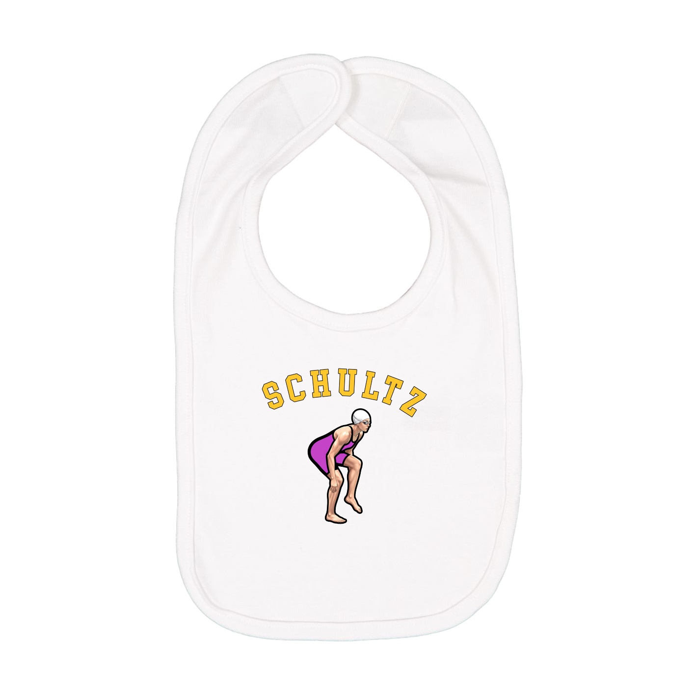 Infant Bib — Shirsey Arch in White