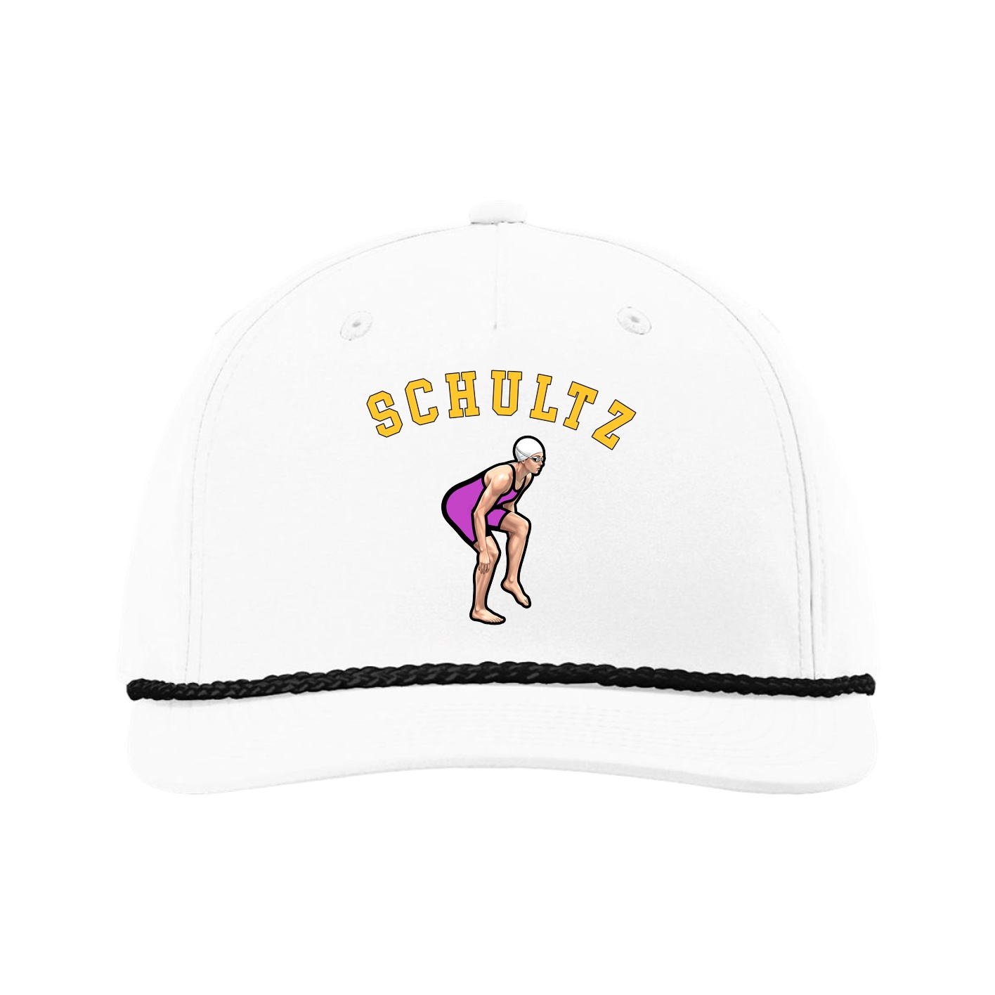 Five-Panel Classic Rope Cap — Shirsey Arch in White