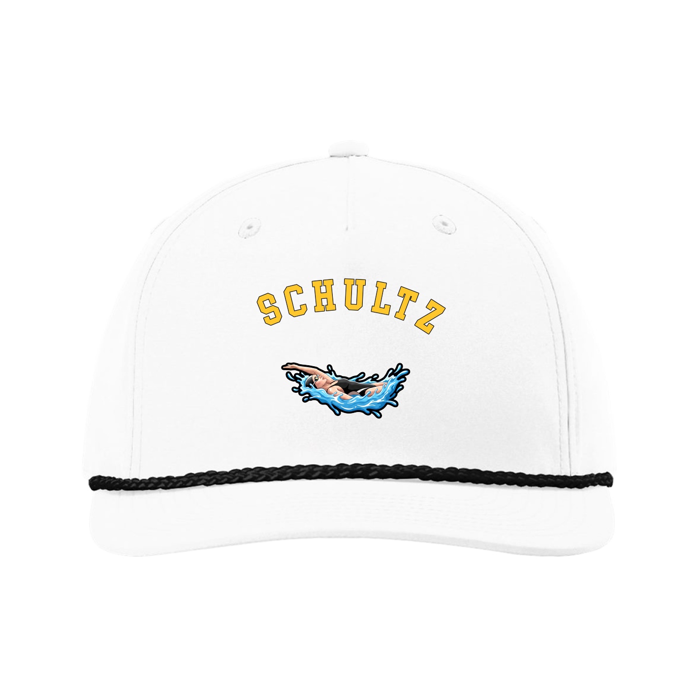 Five-Panel Classic Rope Cap — Shirsey Arch in White