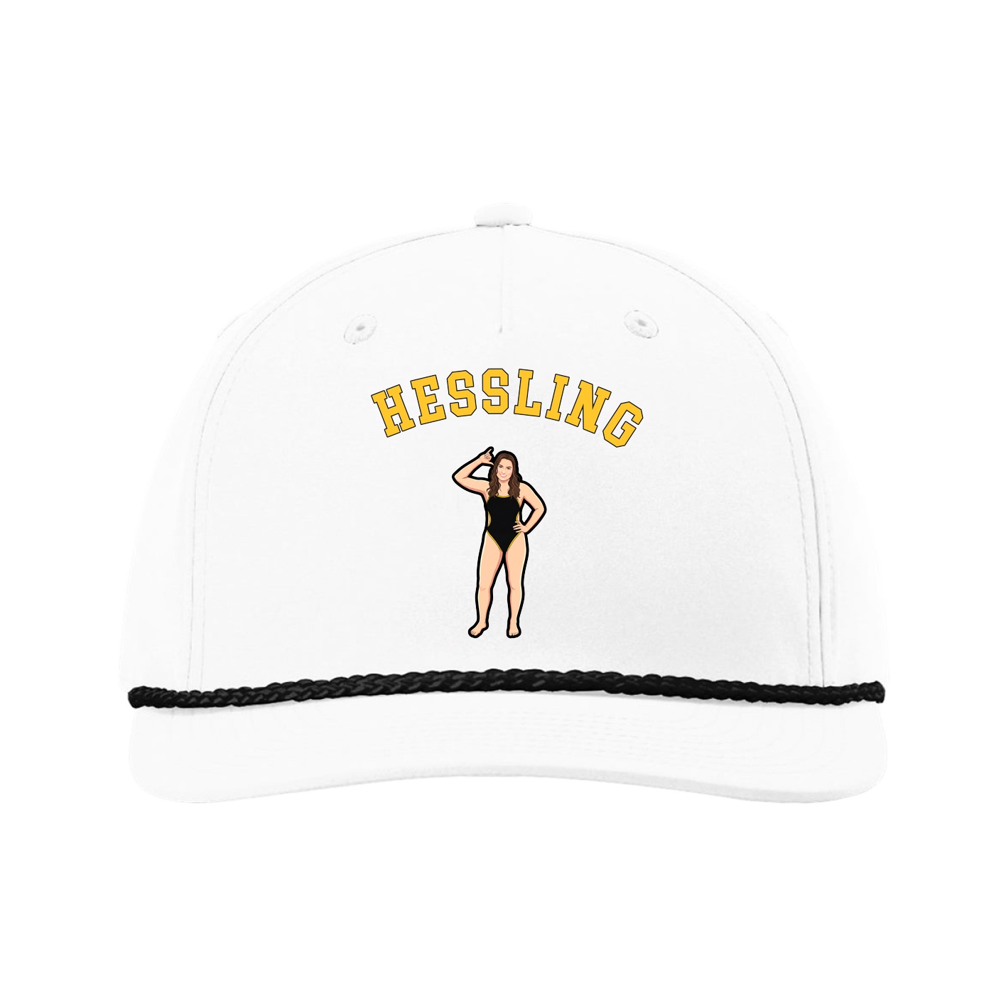 Five-Panel Classic Rope Cap — Shirsey Arch in White
