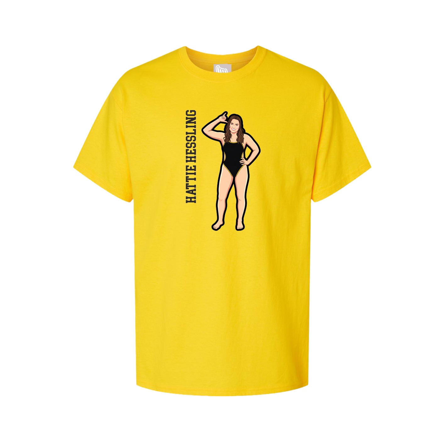 Tee — Name Vertical in Gold