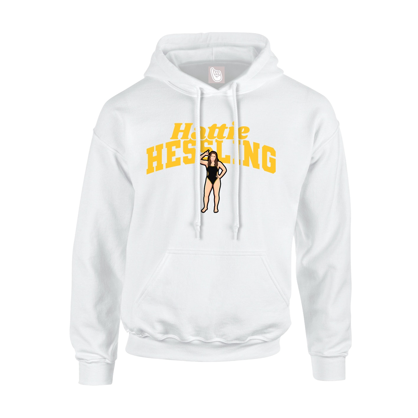 Hoodie — Signature Arch in White