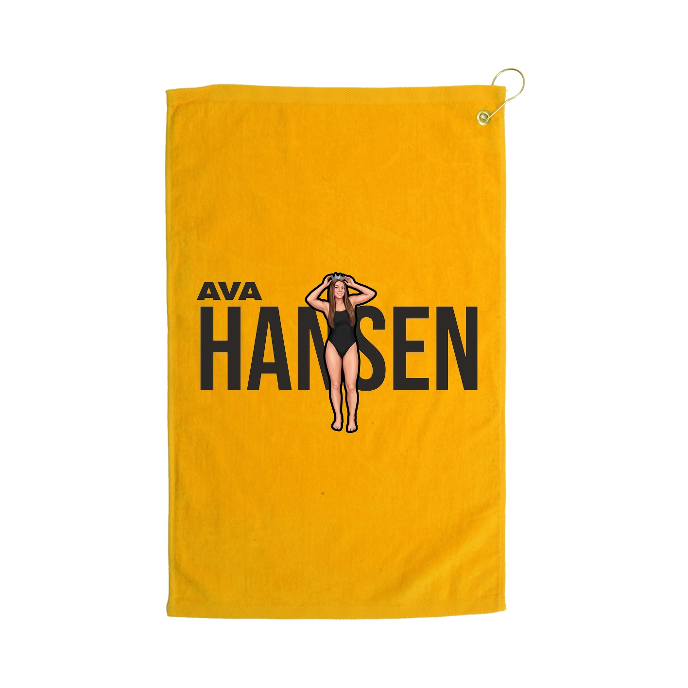 Golf Towel — Player Name in Gold