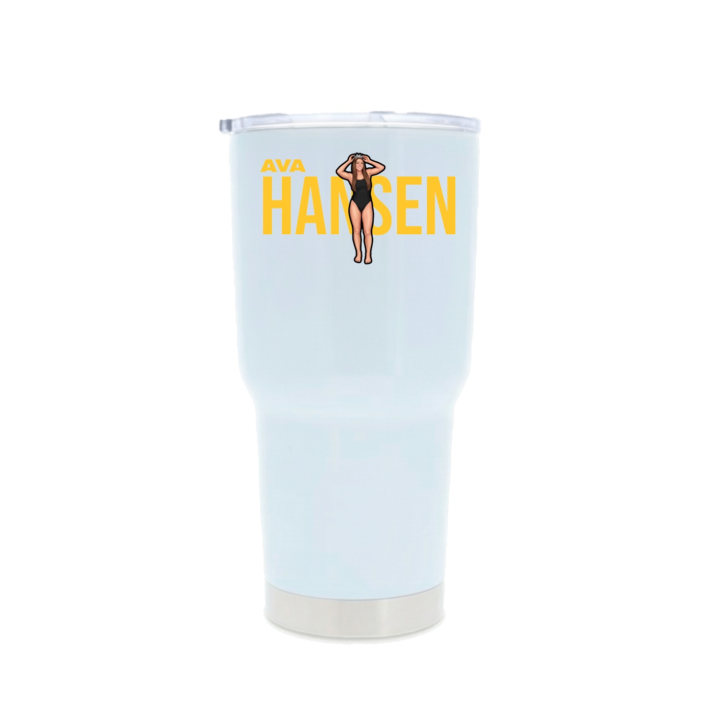 30oz Stainless Steel Tumbler — Player Name in White