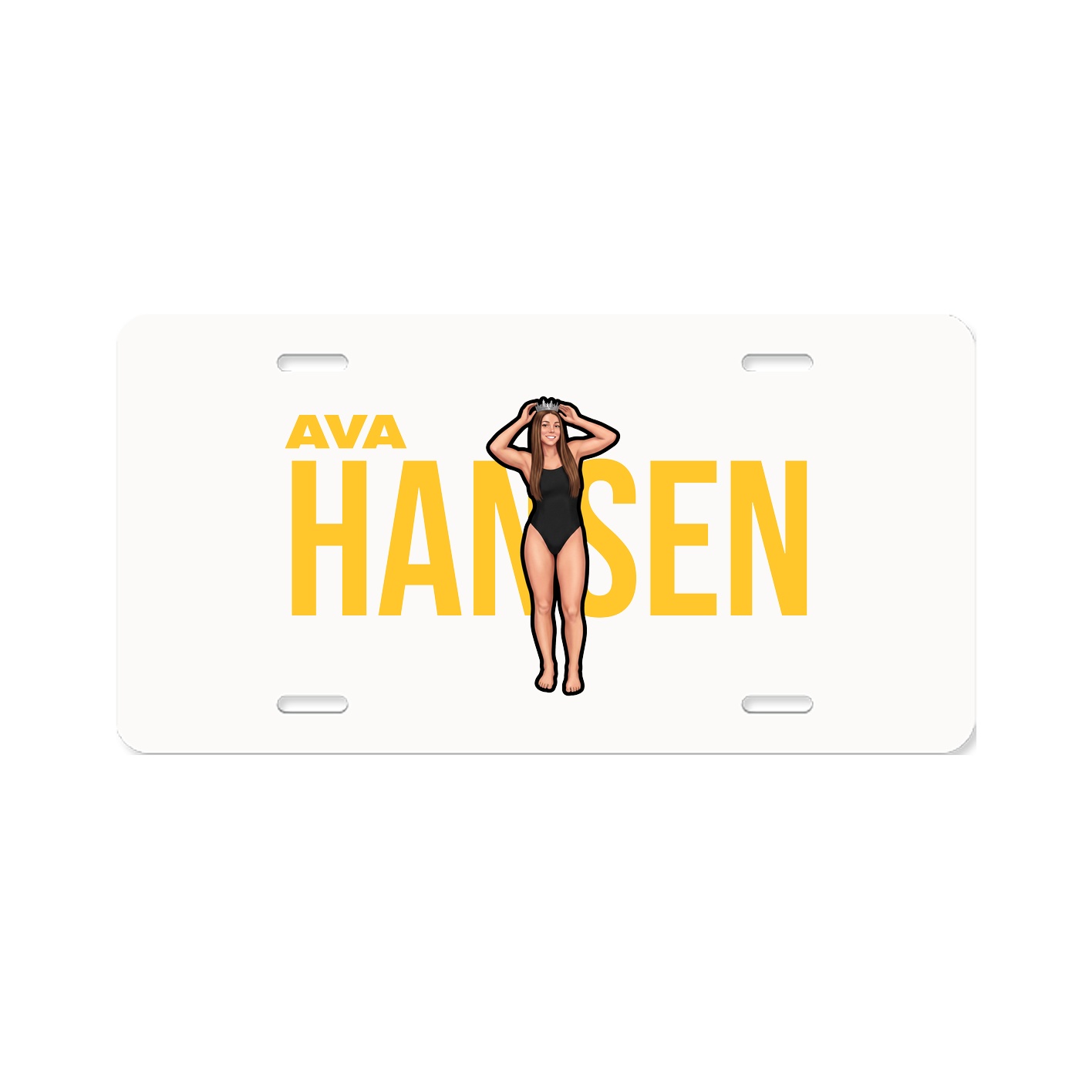 License Plate — Player Name in Classic