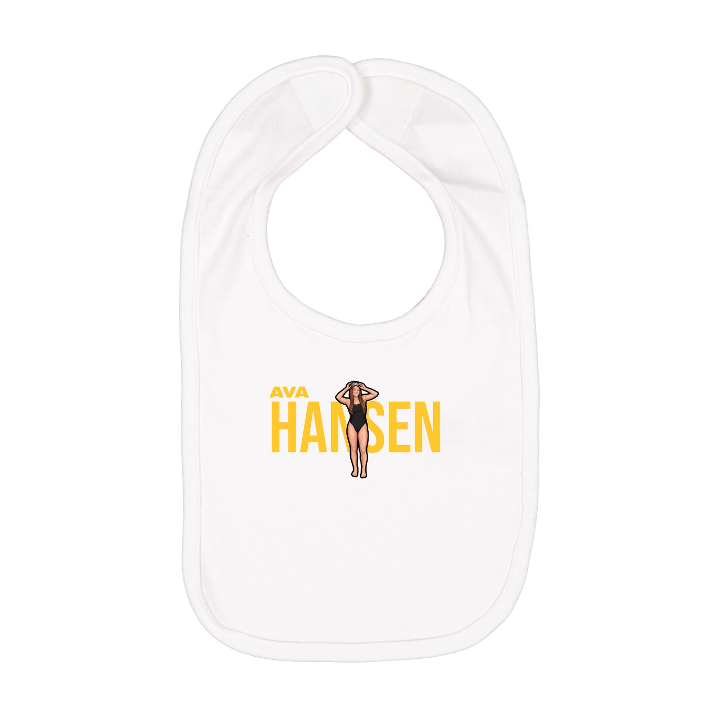 Infant Bib — Player Name in White