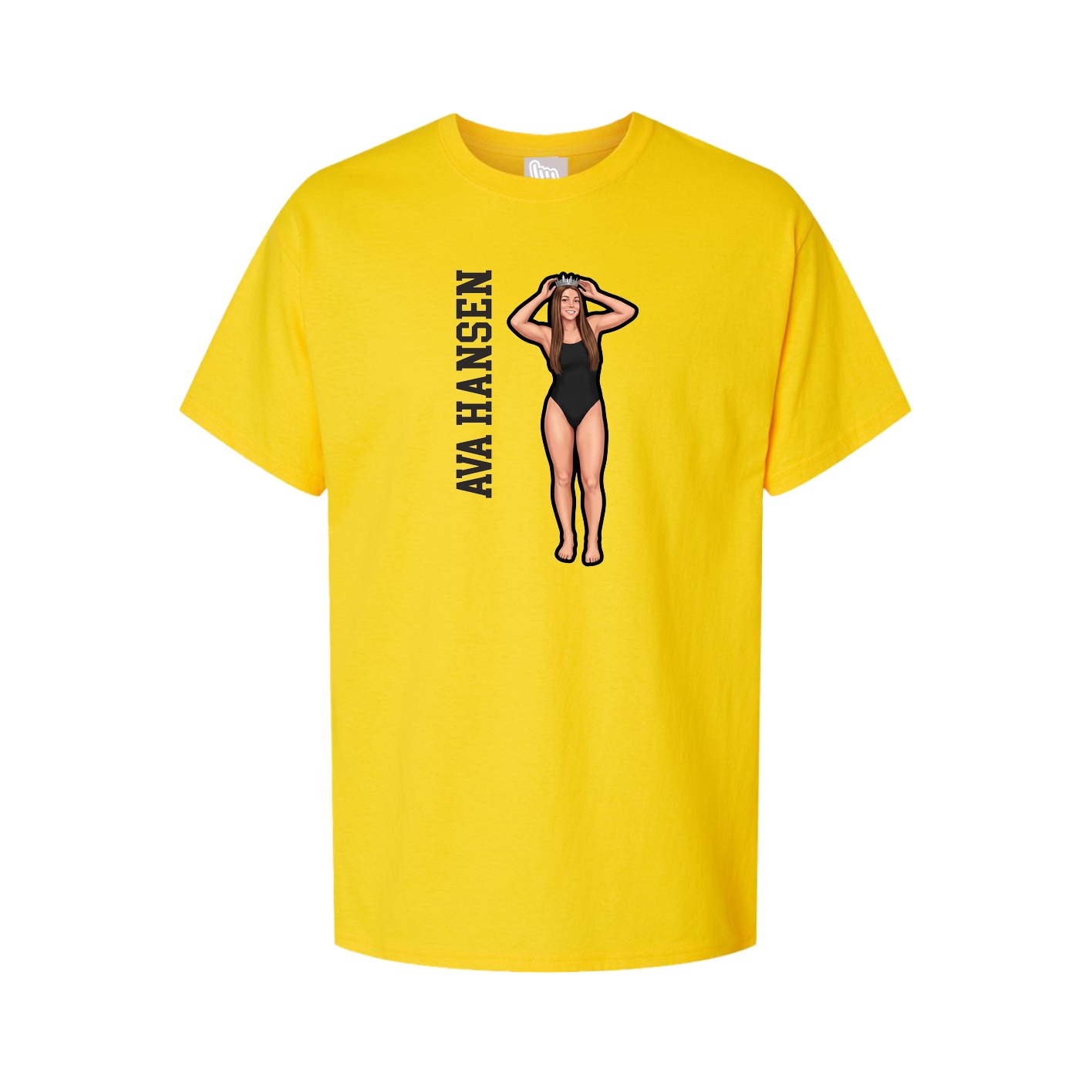 Tee — Name Vertical in Gold