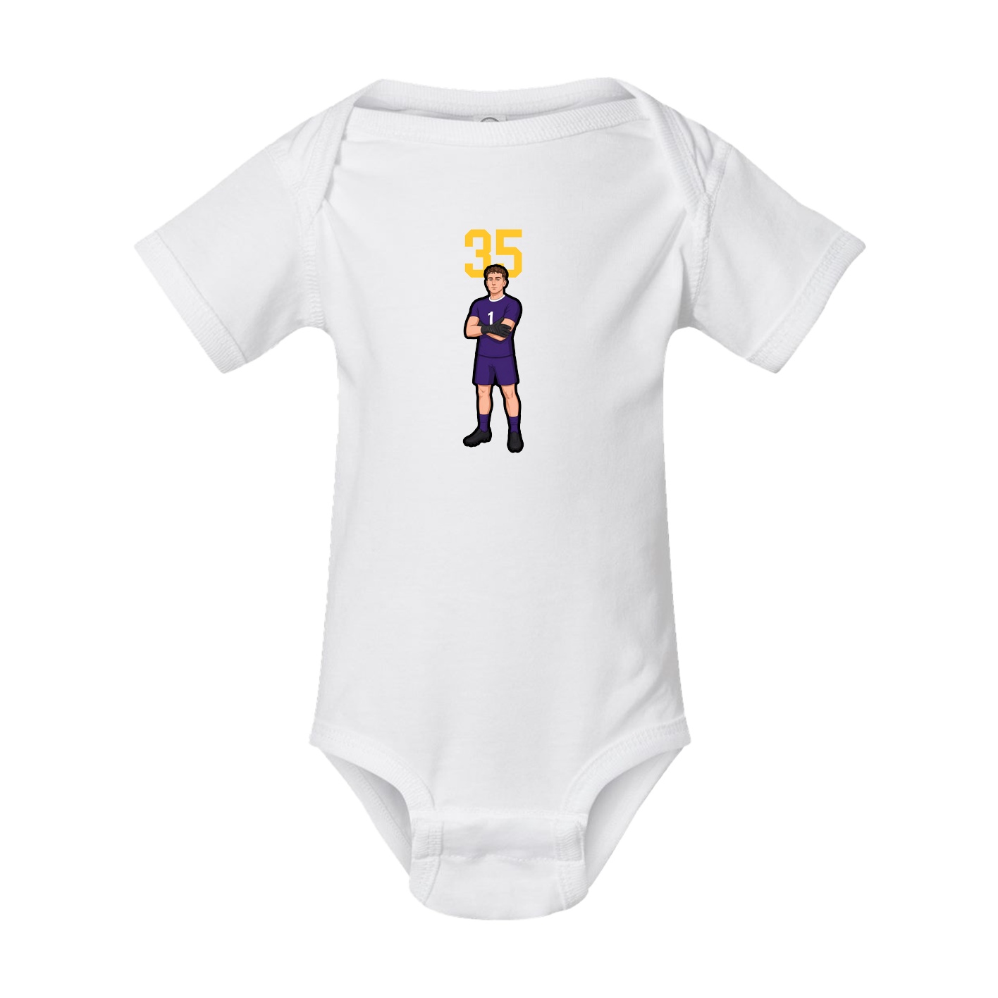 Baby Onesie — Number Top in White
