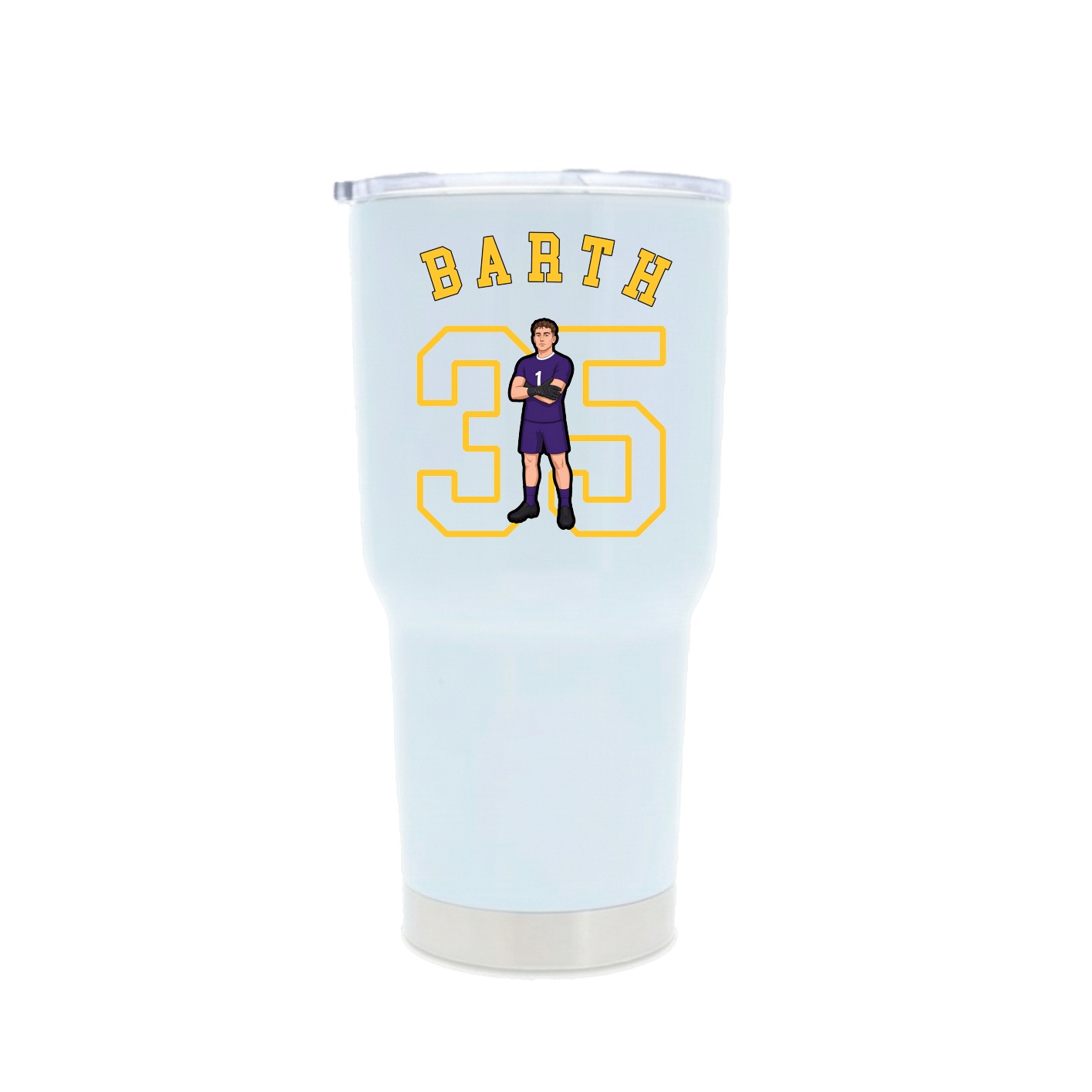 30oz Stainless Steel Tumbler — Shirsey Arch in White