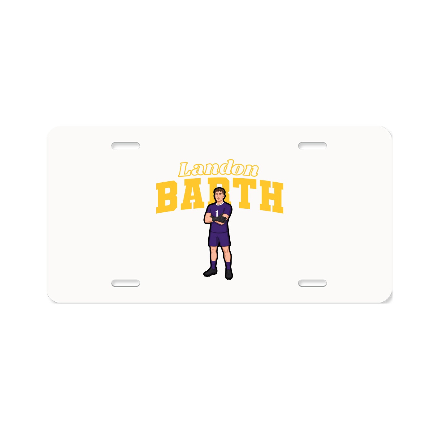 License Plate — Name Arch in Classic