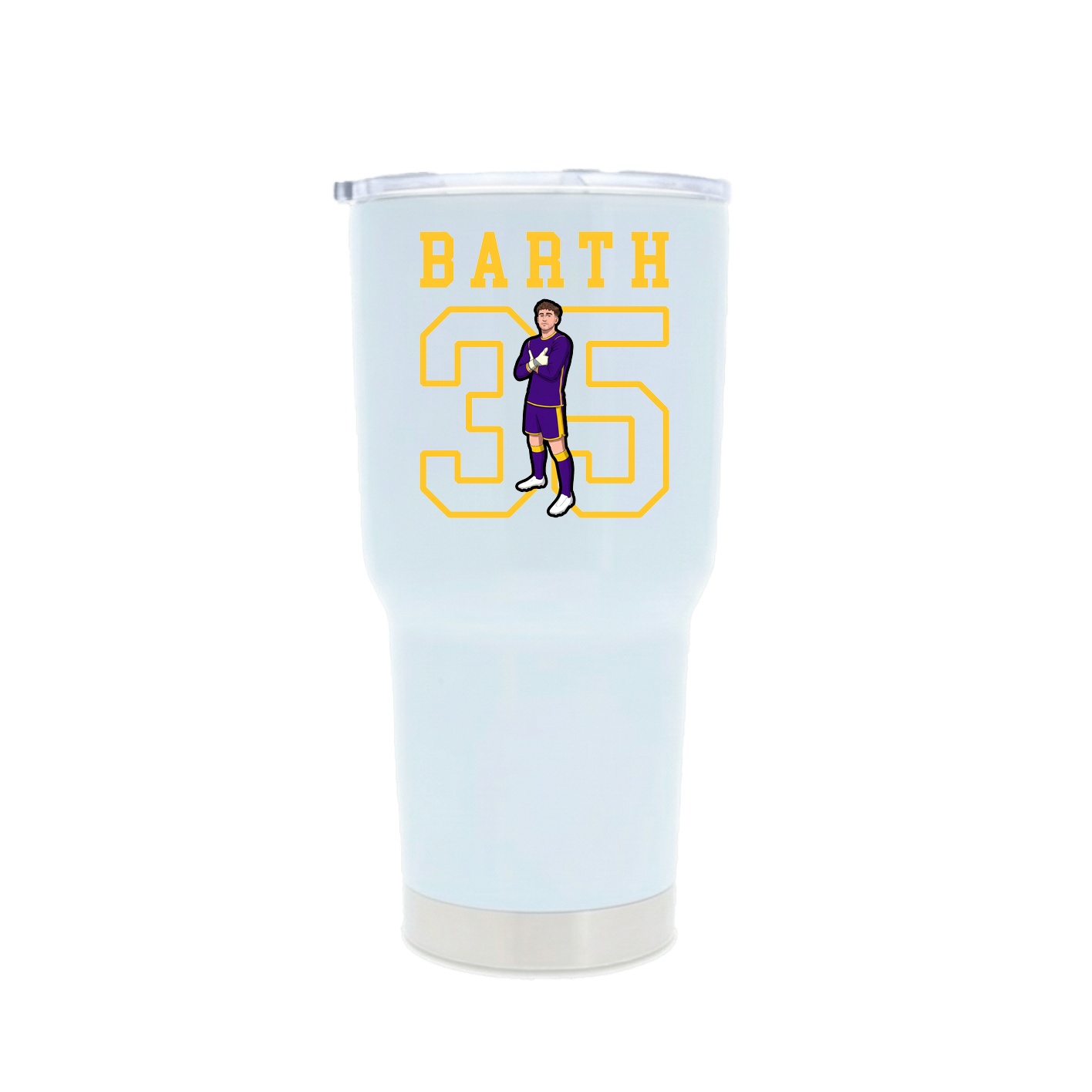30oz Stainless Steel Tumbler — Shirsey in White