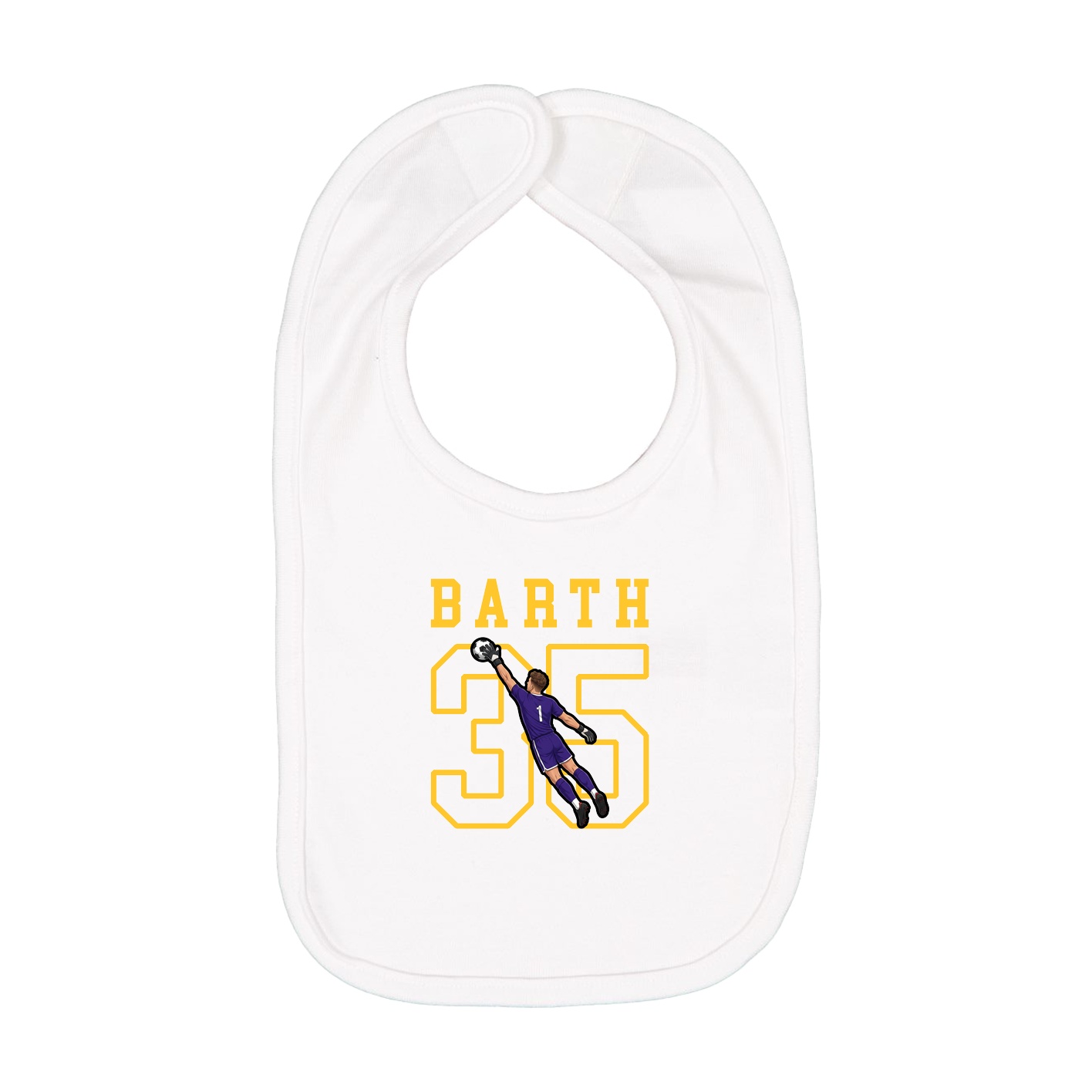 Infant Bib — Shirsey in White