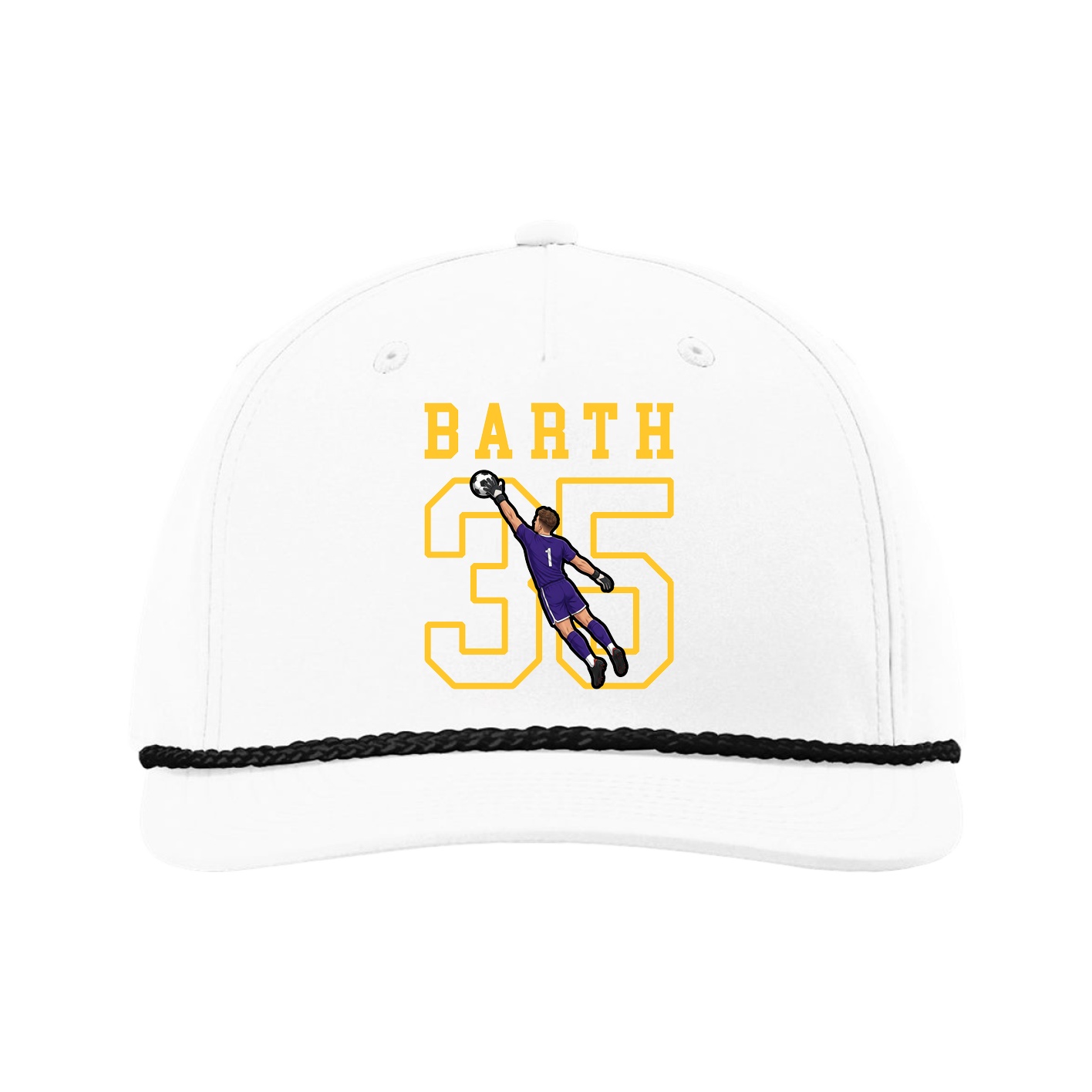 Five-Panel Classic Rope Cap — Shirsey in White