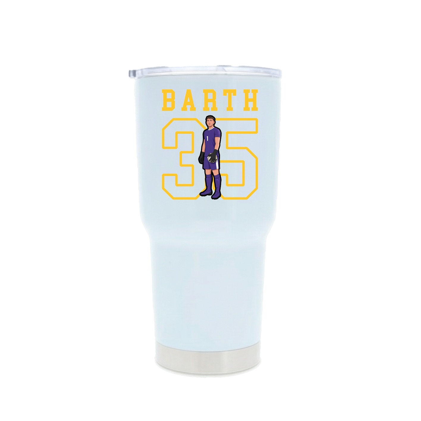 30oz Stainless Steel Tumbler — Shirsey in White