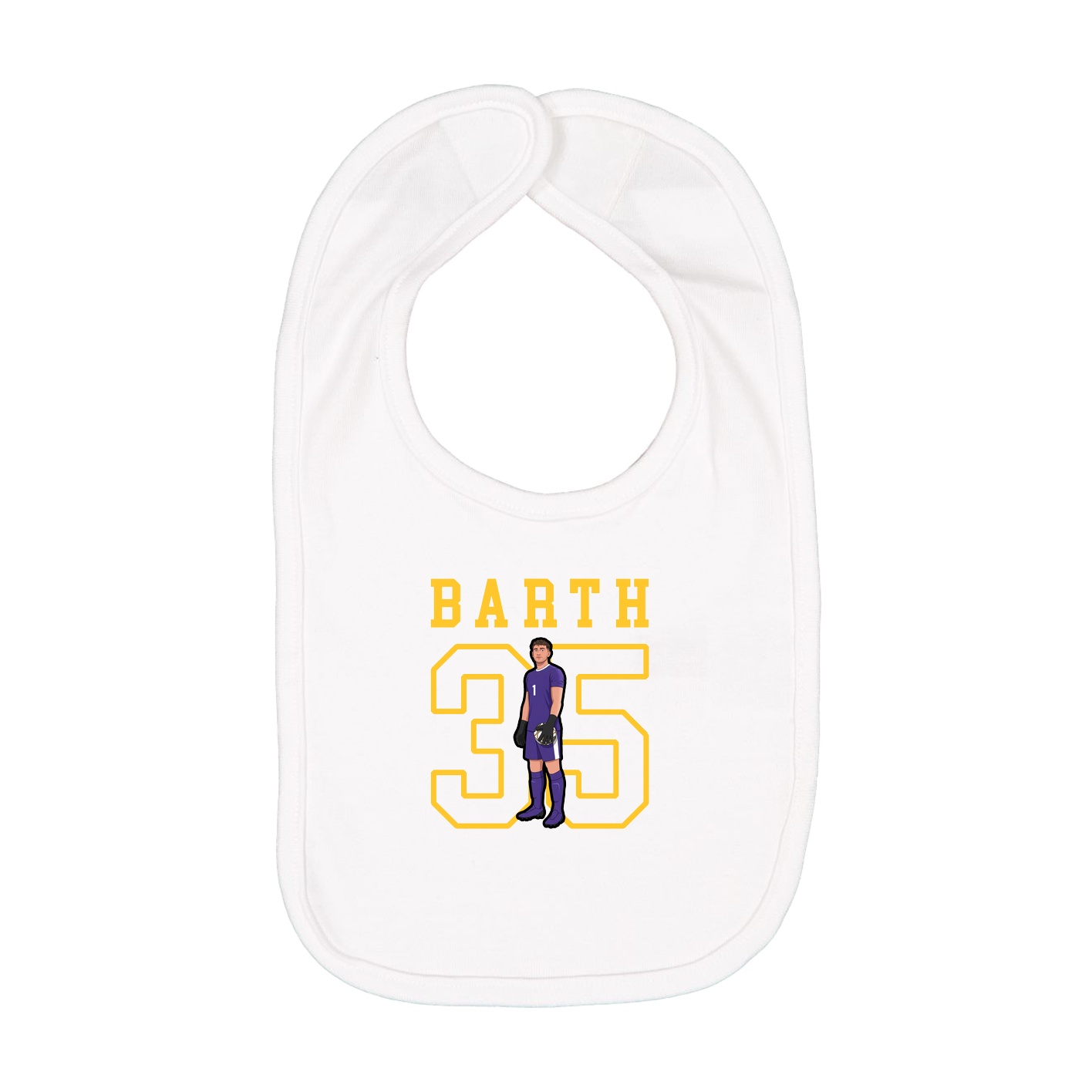 Infant Bib — Shirsey in White