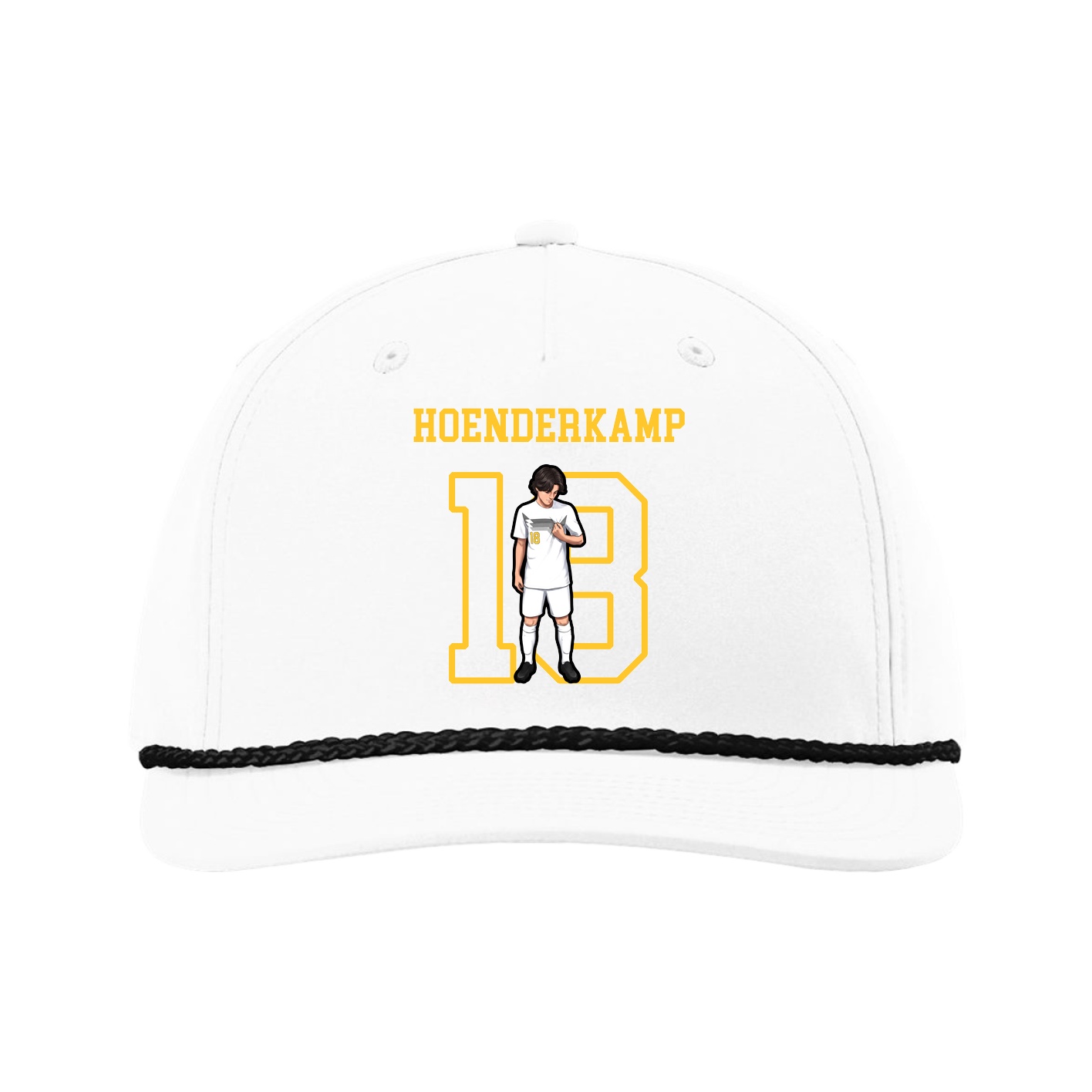 Five-Panel Classic Rope Cap — Shirsey in White