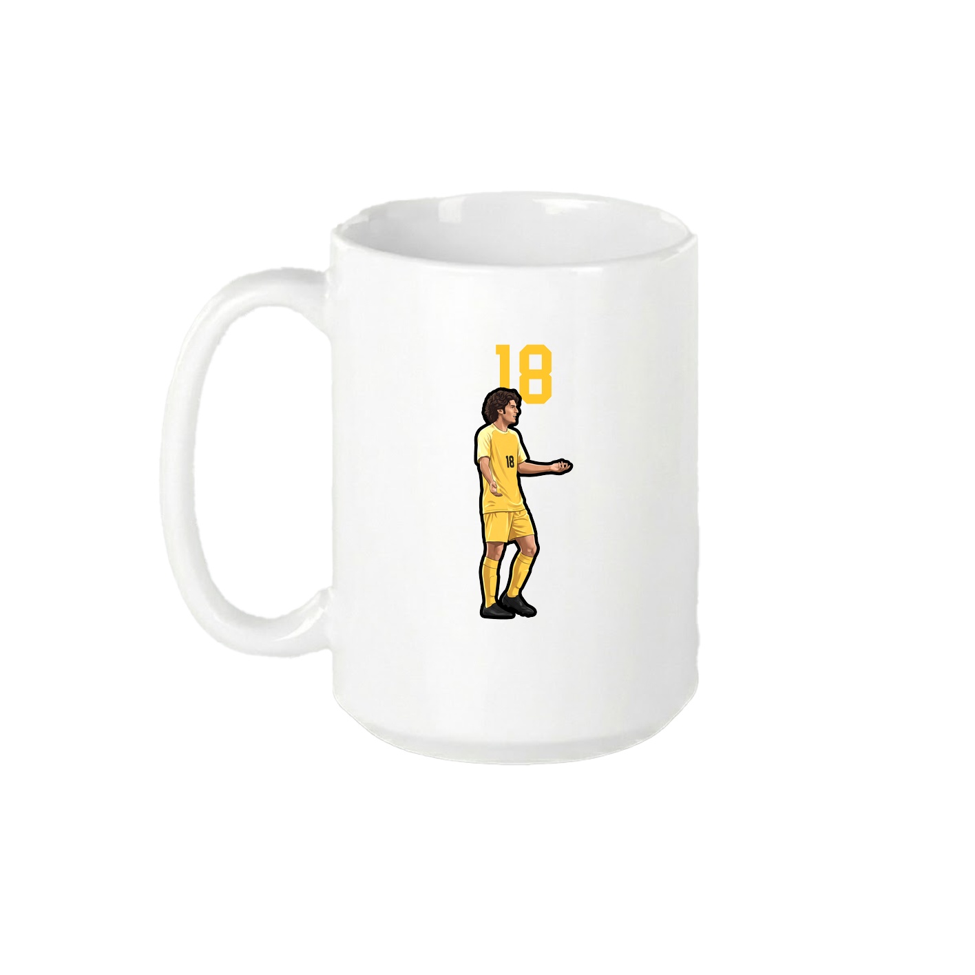 15oz Coffee Mug — Number Top in White