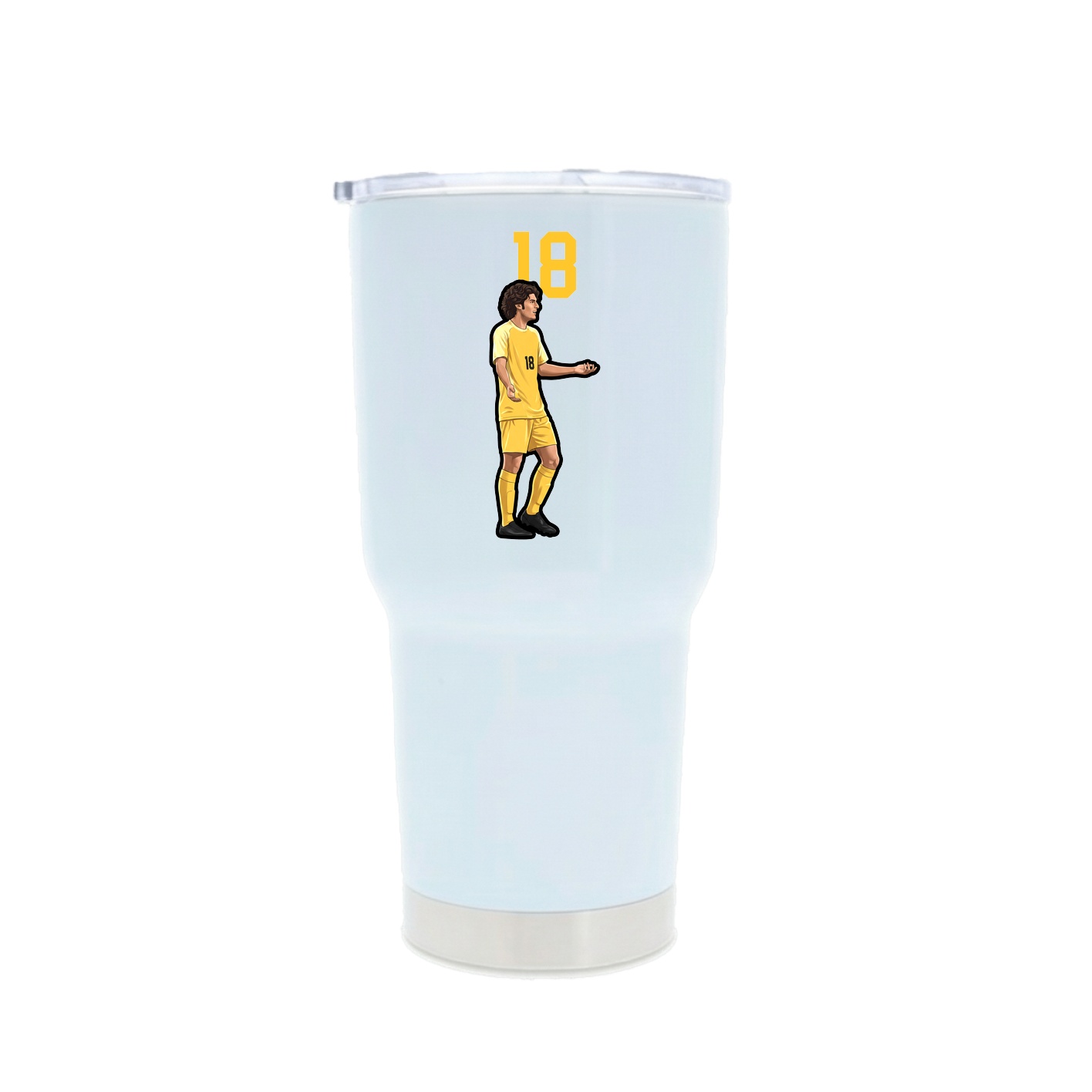 30oz Stainless Steel Tumbler — Number Top in White