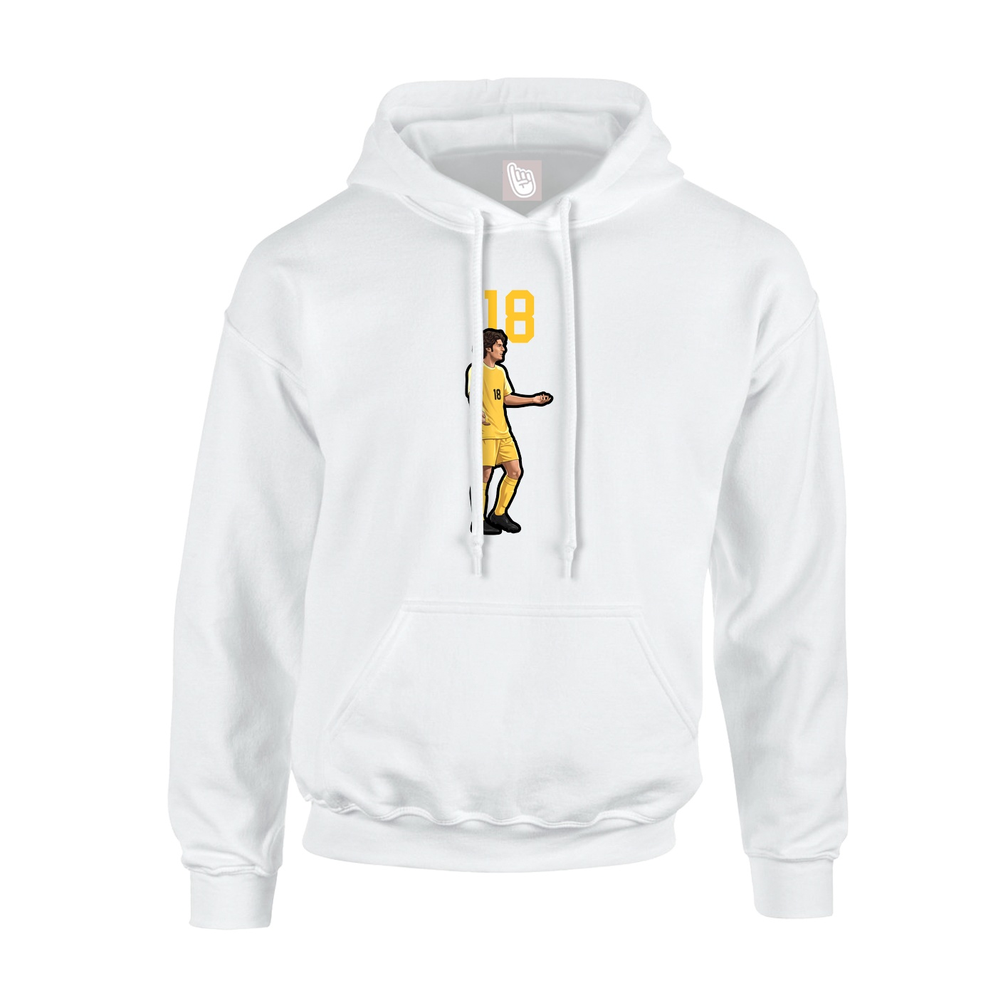 Hoodie — Number Top in White