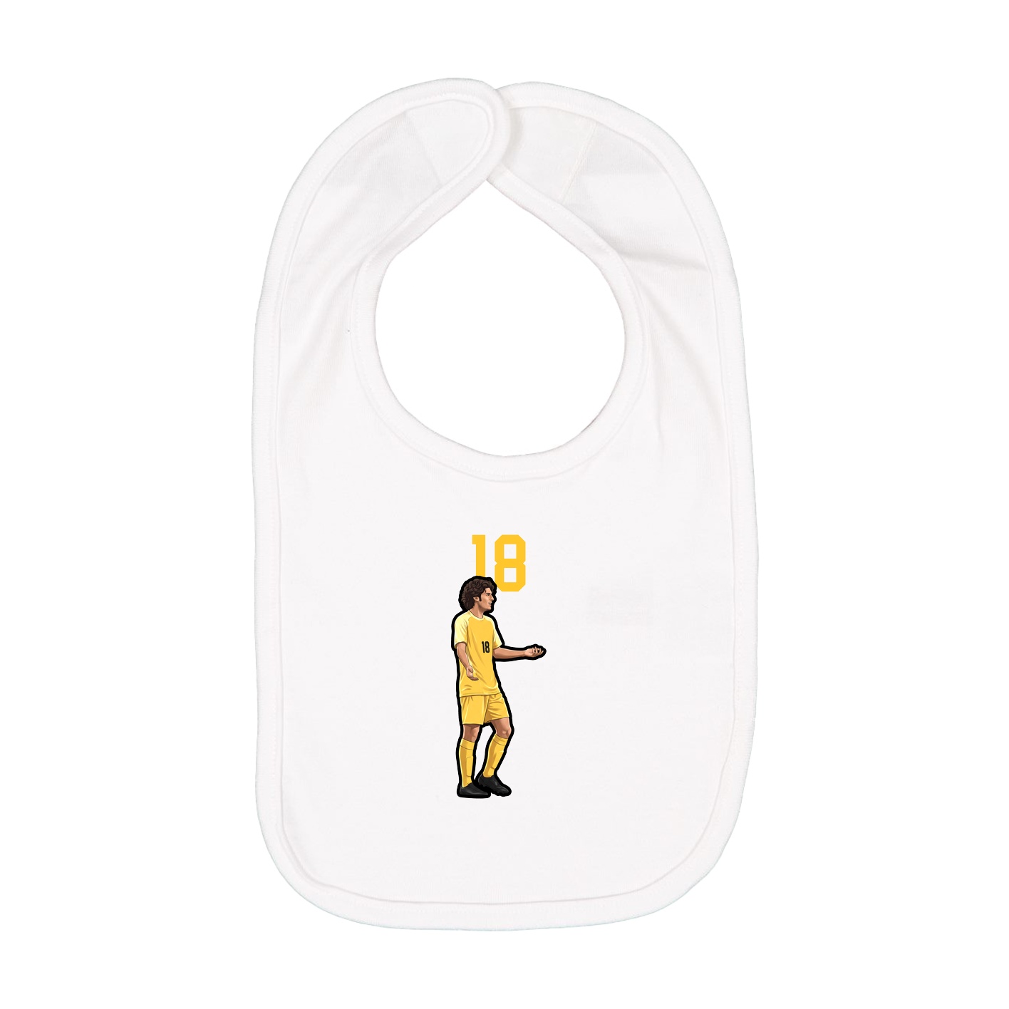Infant Bib — Number Top in White