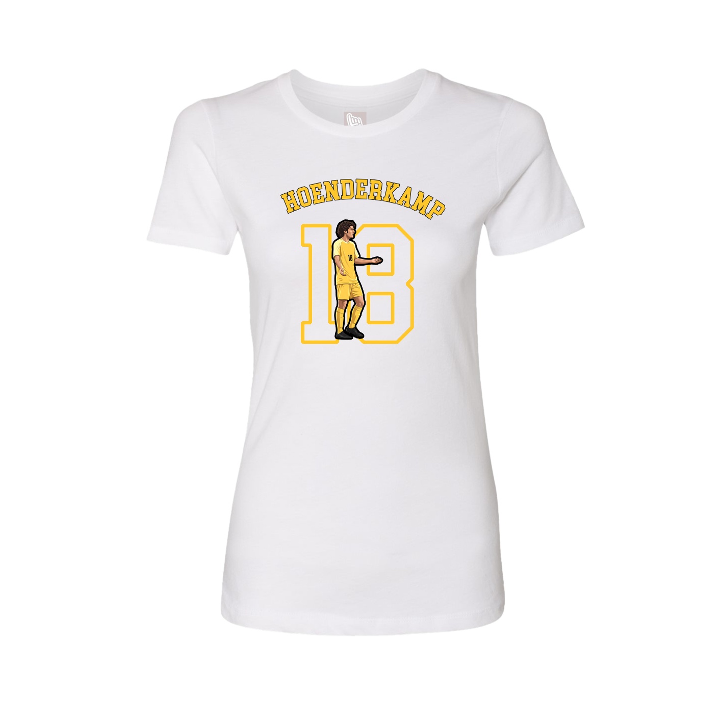 Fitted Women's Tee — Shirsey Arch in White
