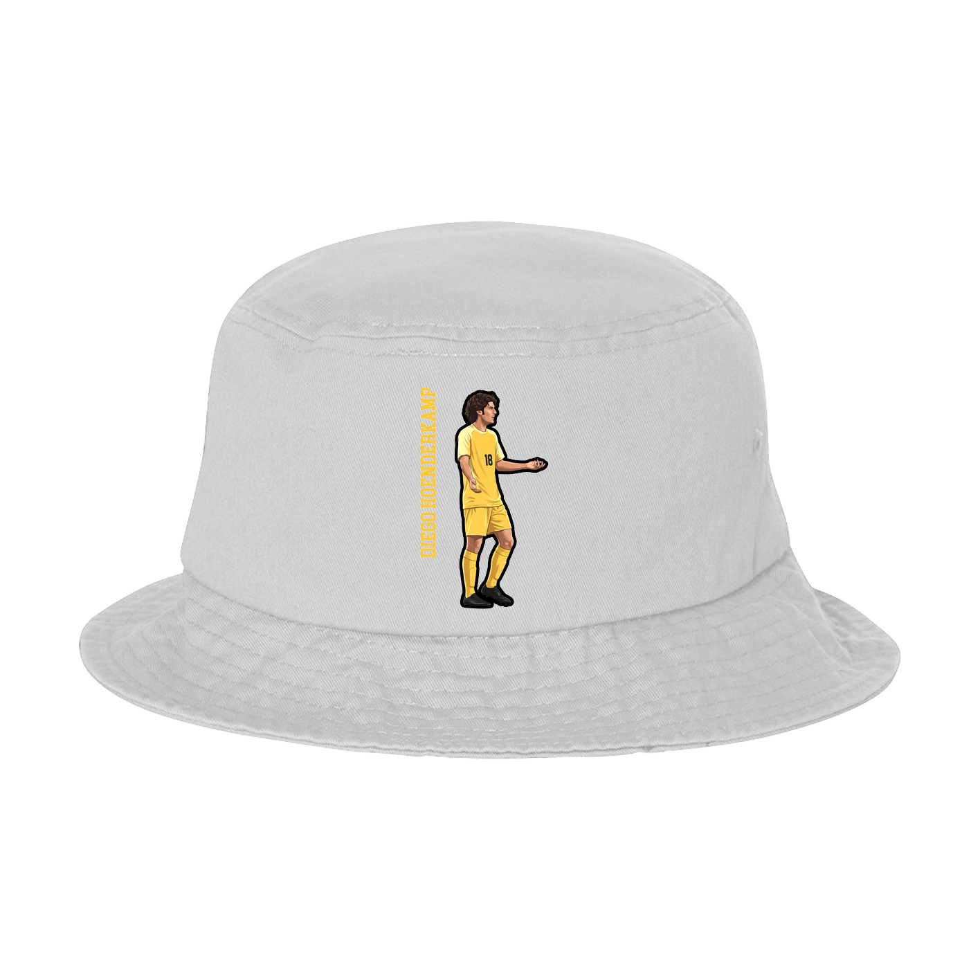 Bucket Cap — Name Vertical in White