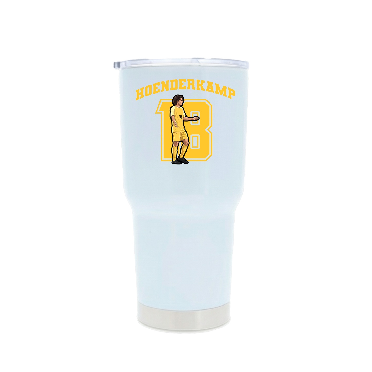 30oz Stainless Steel Tumbler — Number in White