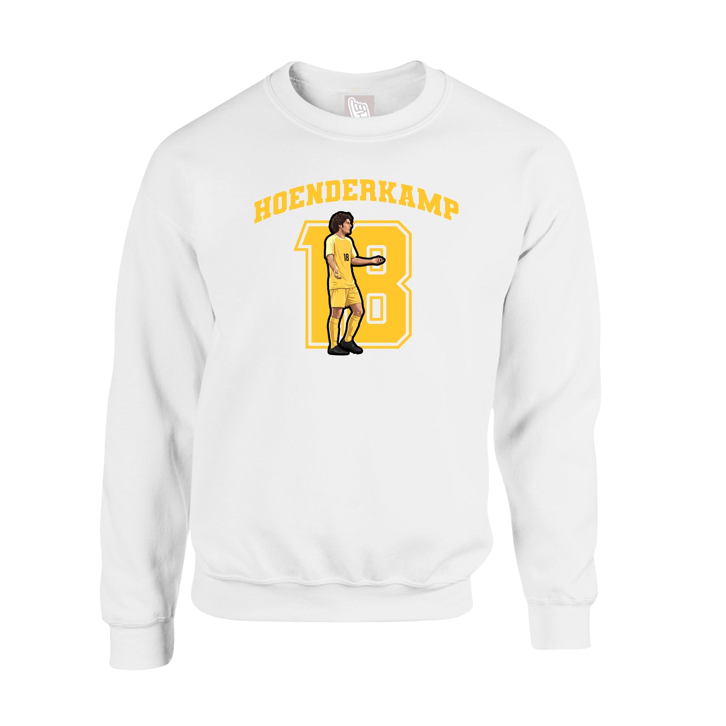 Fleece Crew — Number in White