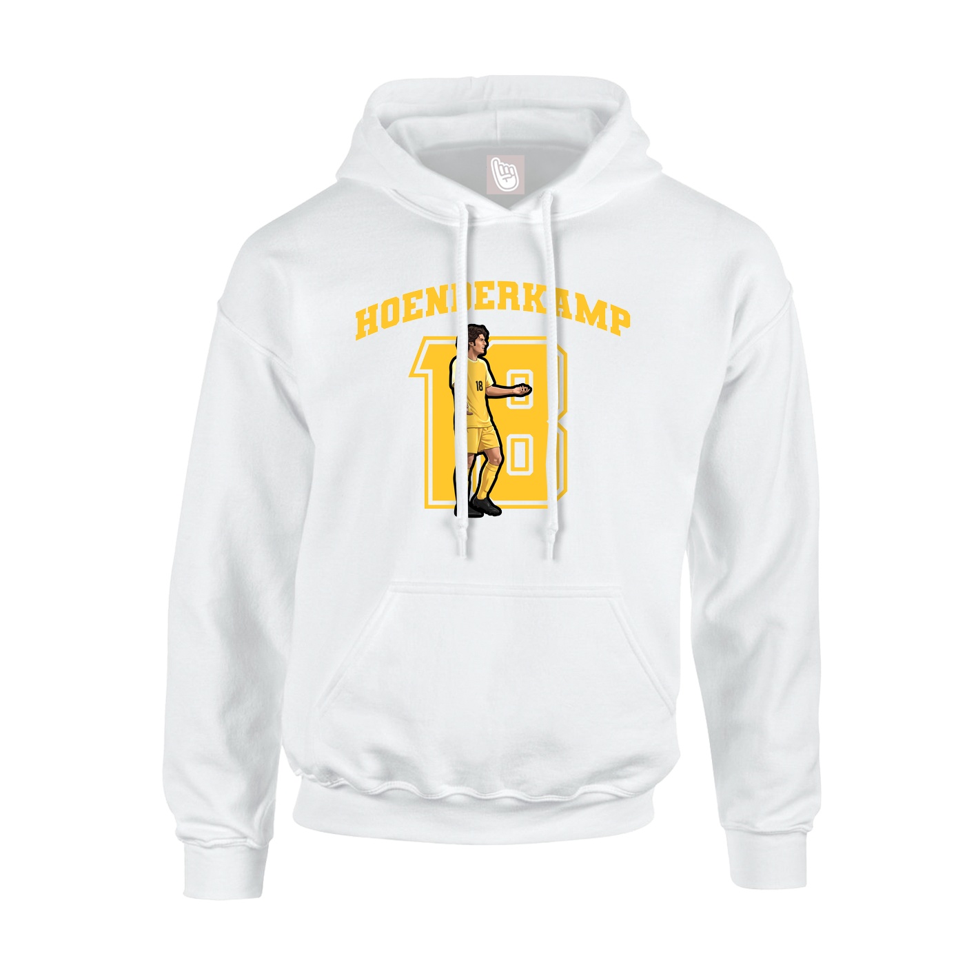 Youth Hoodie — Number in White