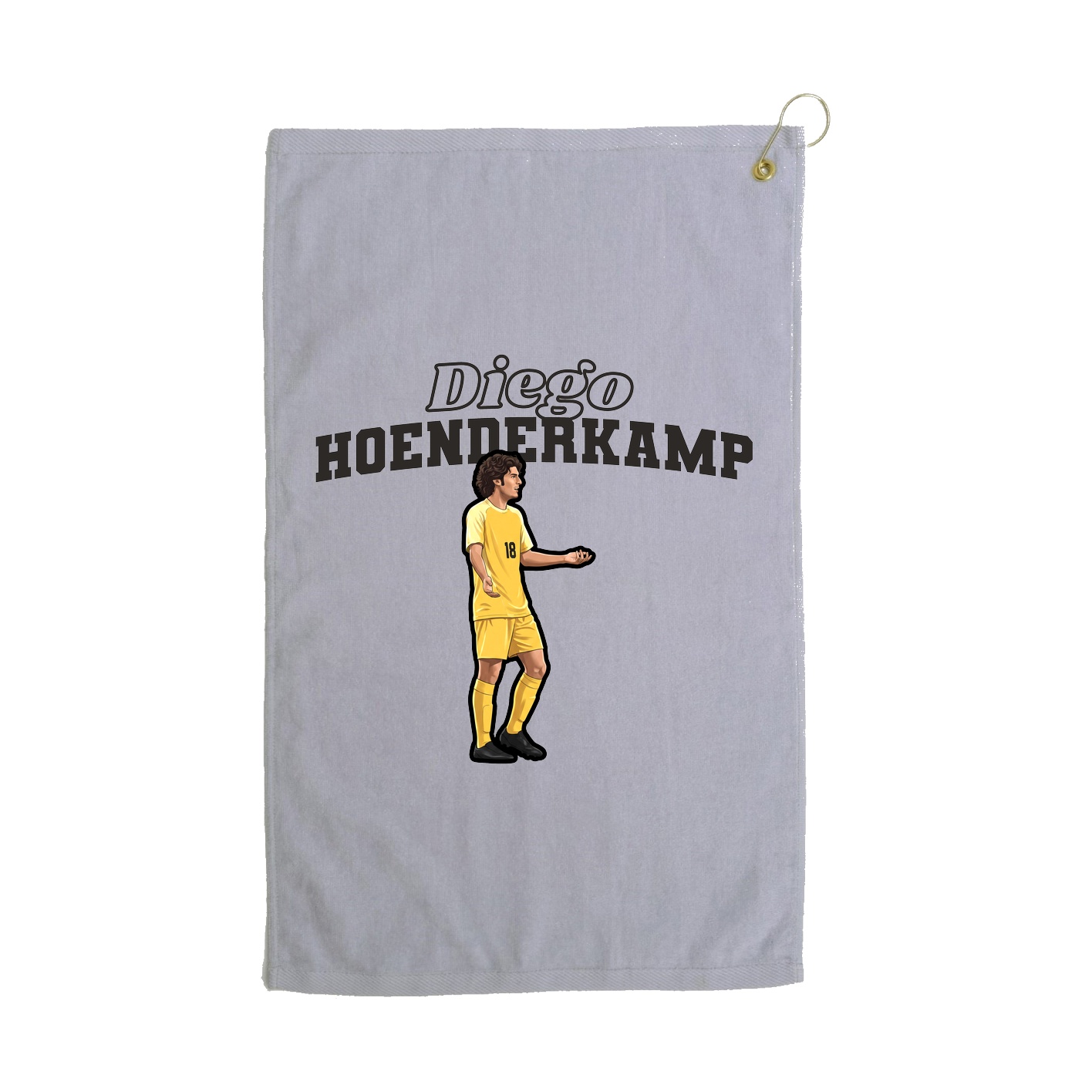 Golf Towel — Name Arch in Grey