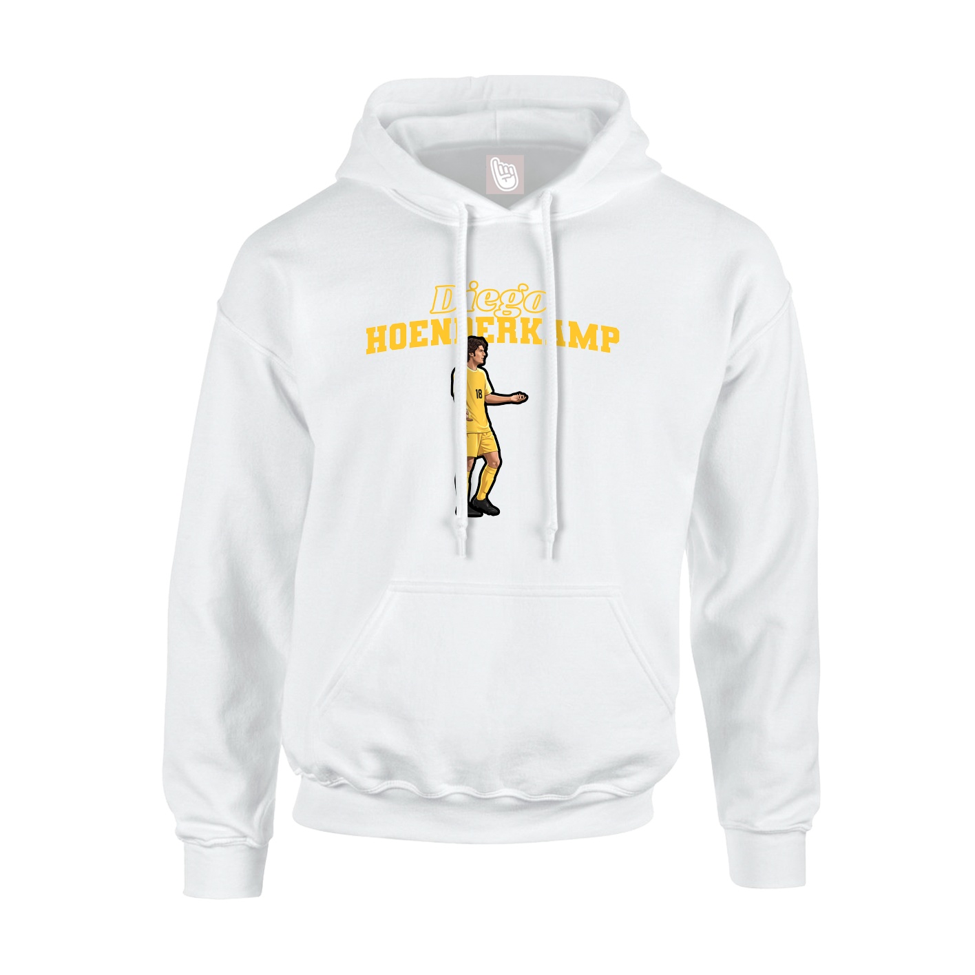 Hoodie — Name Arch in White