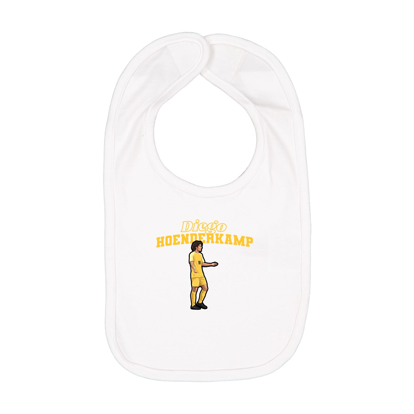 Infant Bib — Name Arch in White