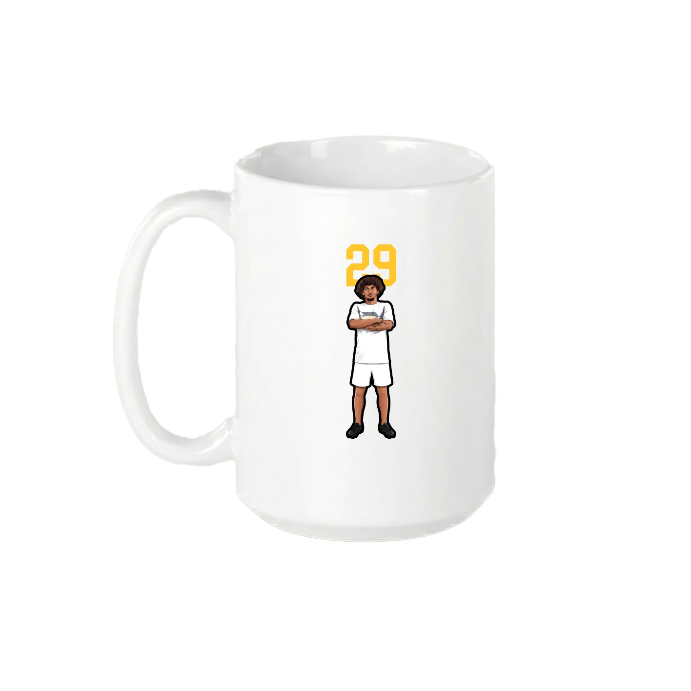 15oz Coffee Mug — Number Top in White