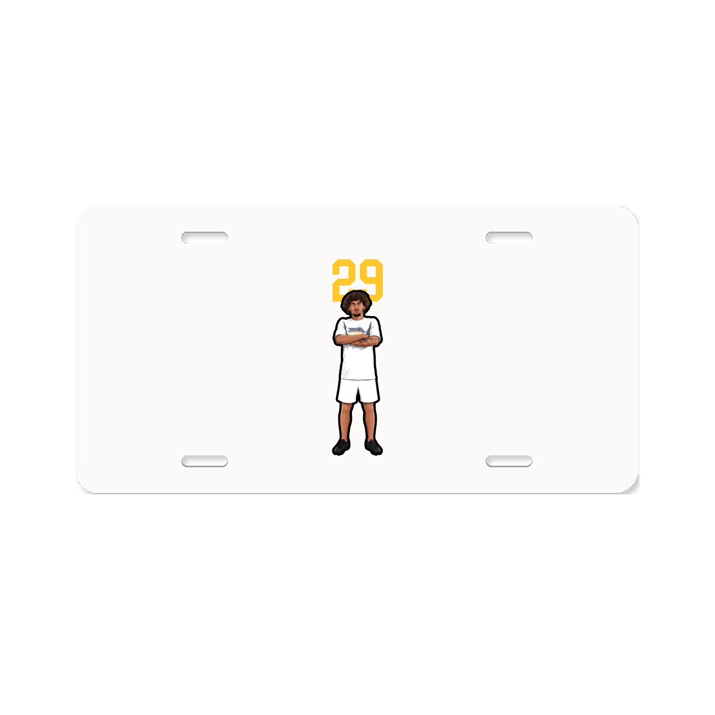 License Plate — Number Top in Classic