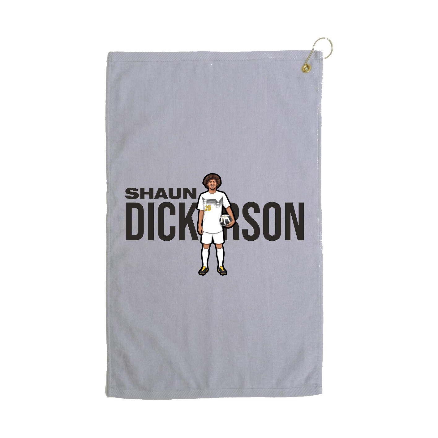 Golf Towel — Player Name in Grey