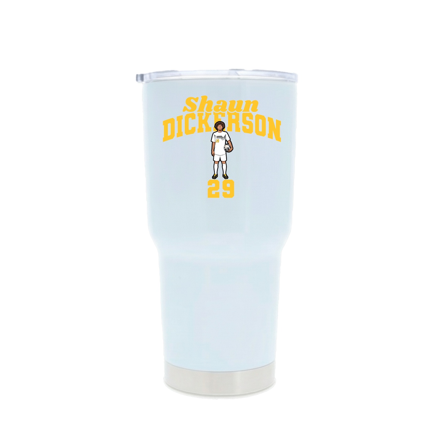 30oz Stainless Steel Tumbler — Signature Arch in White