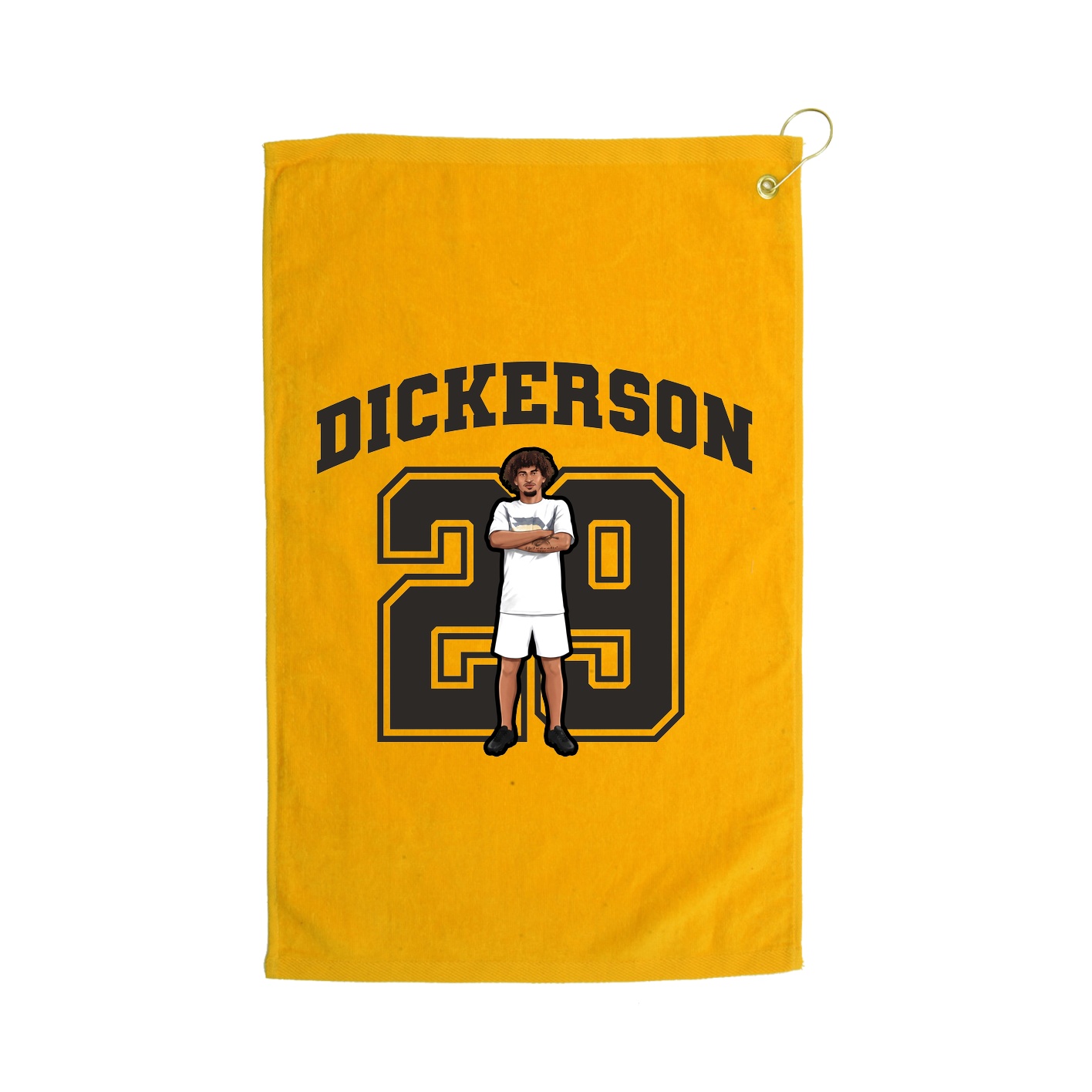 Golf Towel — Number in Gold