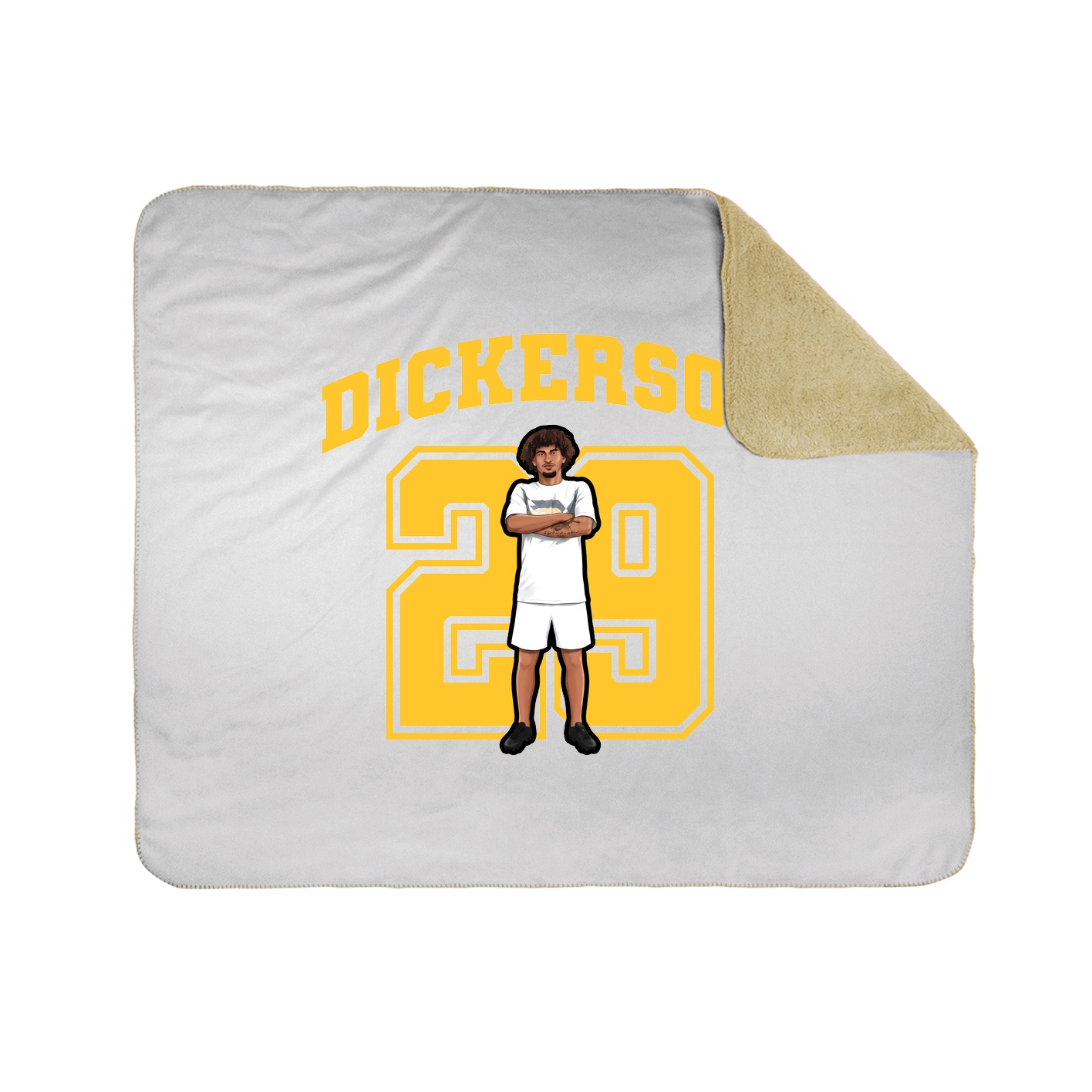 Throw Blanket — Number in White
