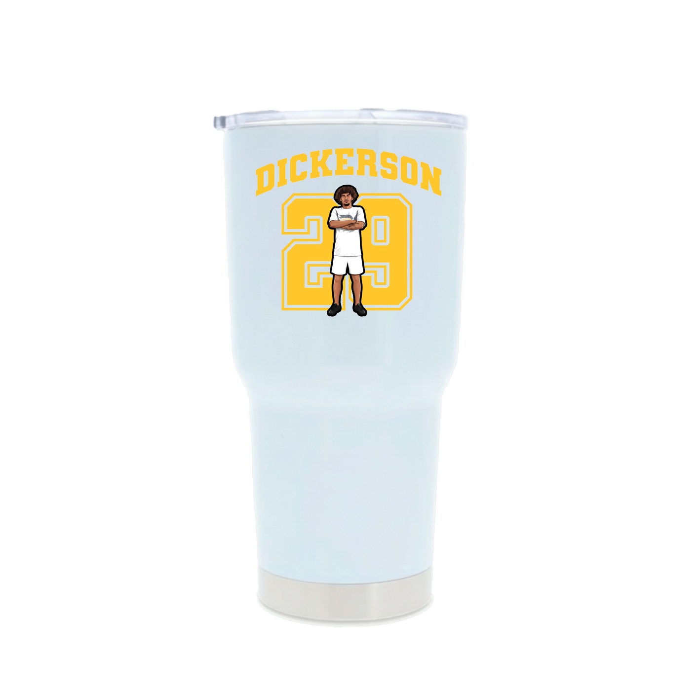 30oz Stainless Steel Tumbler — Number in White