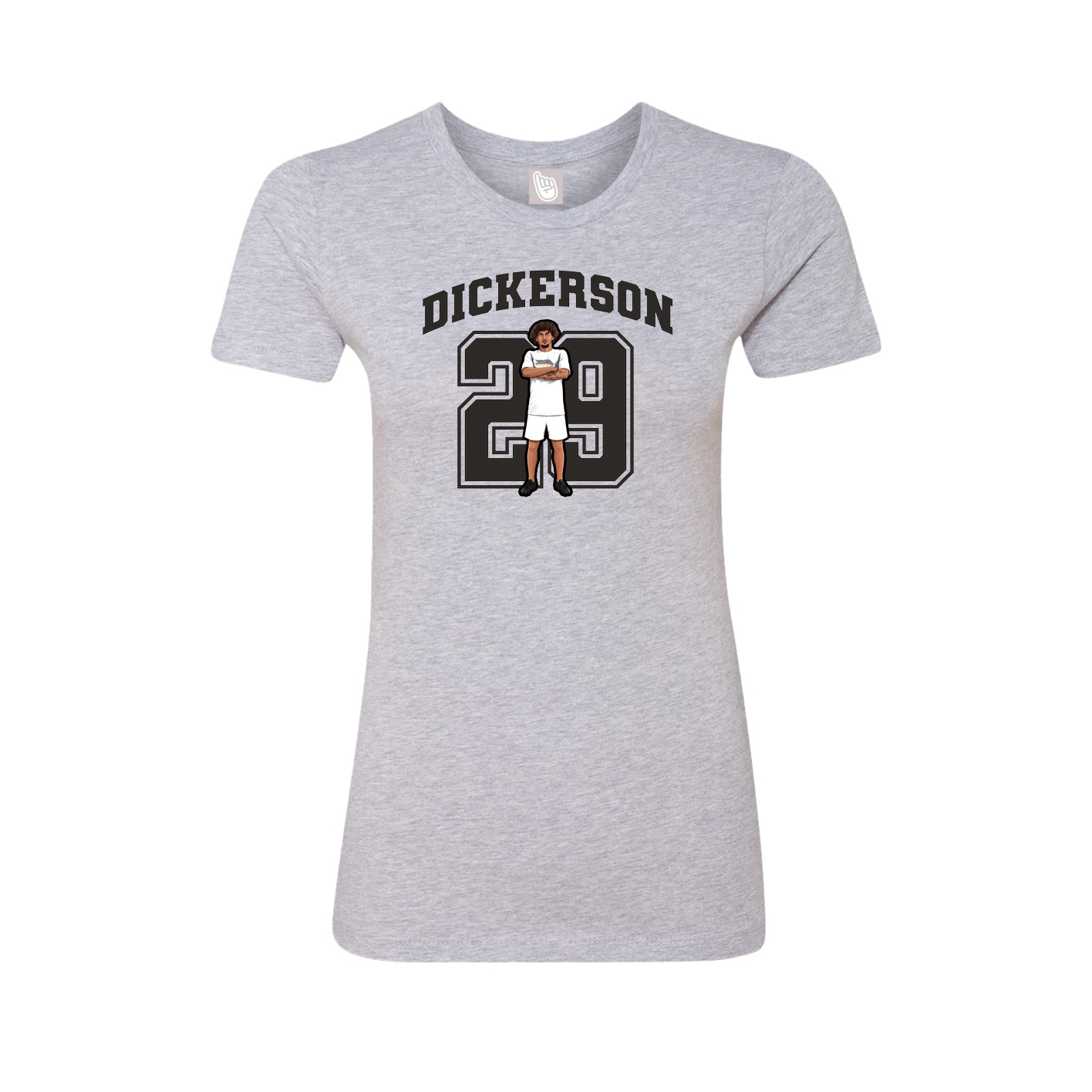 Fitted Women's Tee — Number in Grey