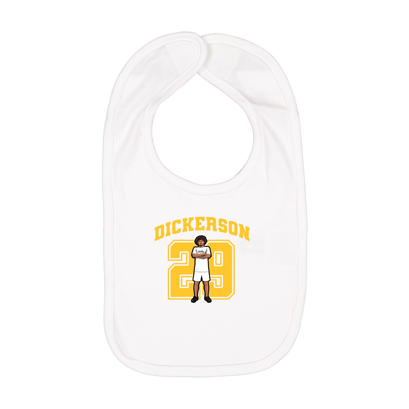 Infant Bib — Number in White